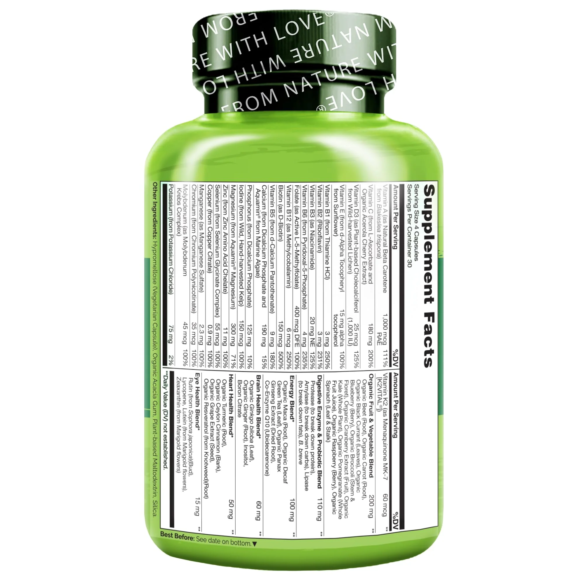 NATURELO Mens Multivitamins – Whole Food Multivitamin for Men | 120 Vegetarian Capsules - Image 16