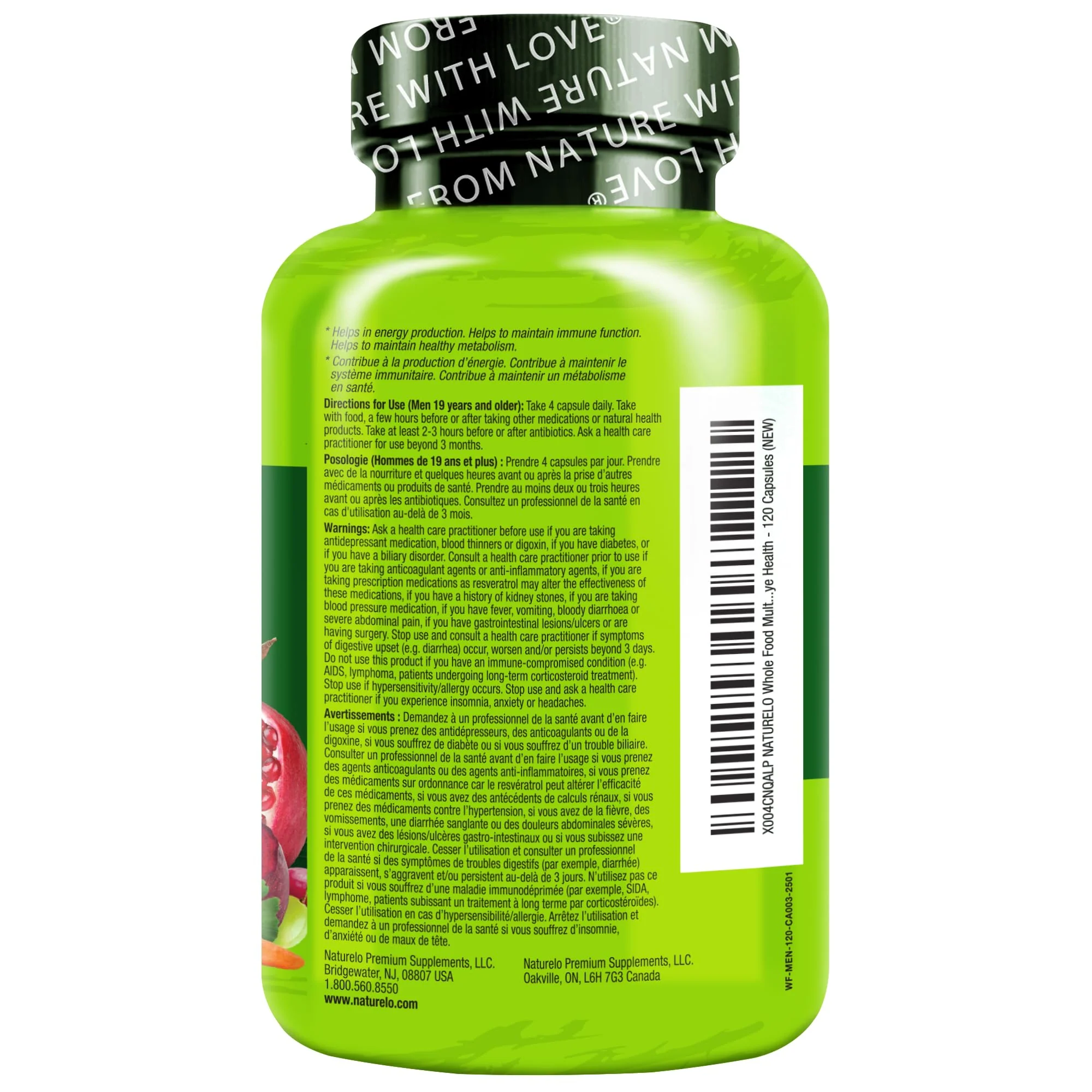 NATURELO Mens Multivitamins – Whole Food Multivitamin for Men | 120 Vegetarian Capsules - Image 6