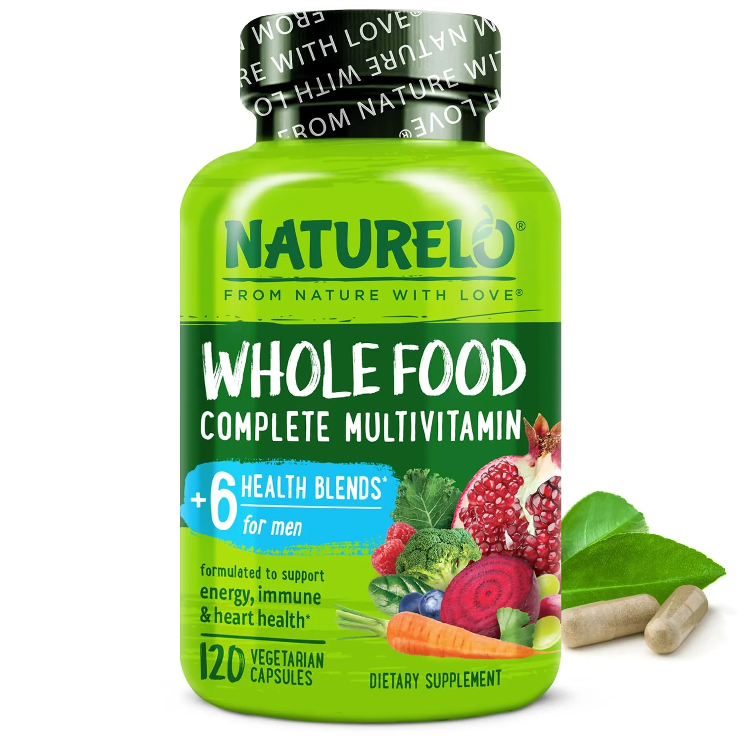 NATURELO Mens Multivitamins – Whole Food Multivitamin for Men | 120 Vegetarian Capsules - Image 9