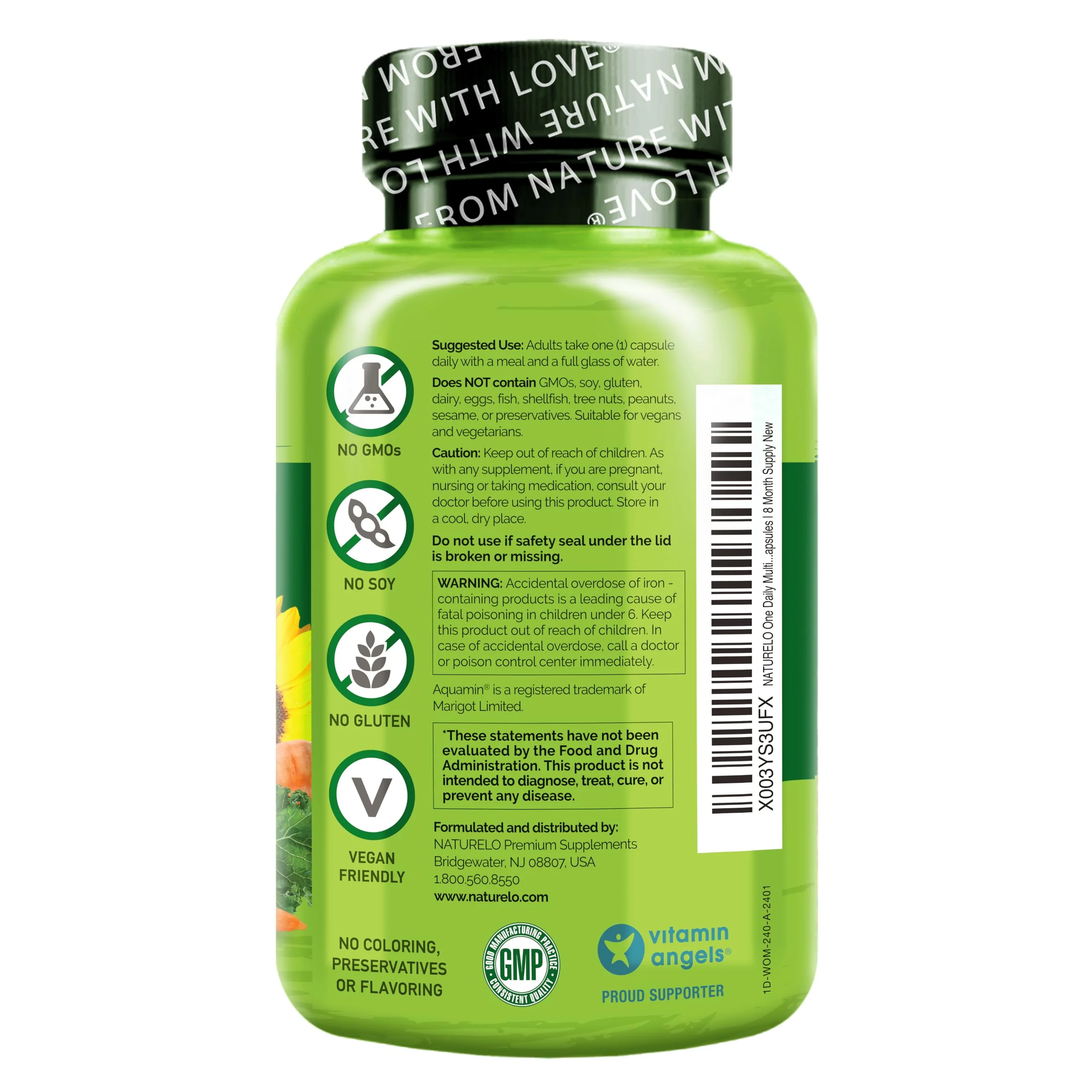 NATURELO One Daily Multivitamin for Women – 240 Ct | Vegan, Non-GMO, Gluten Free - Image 8