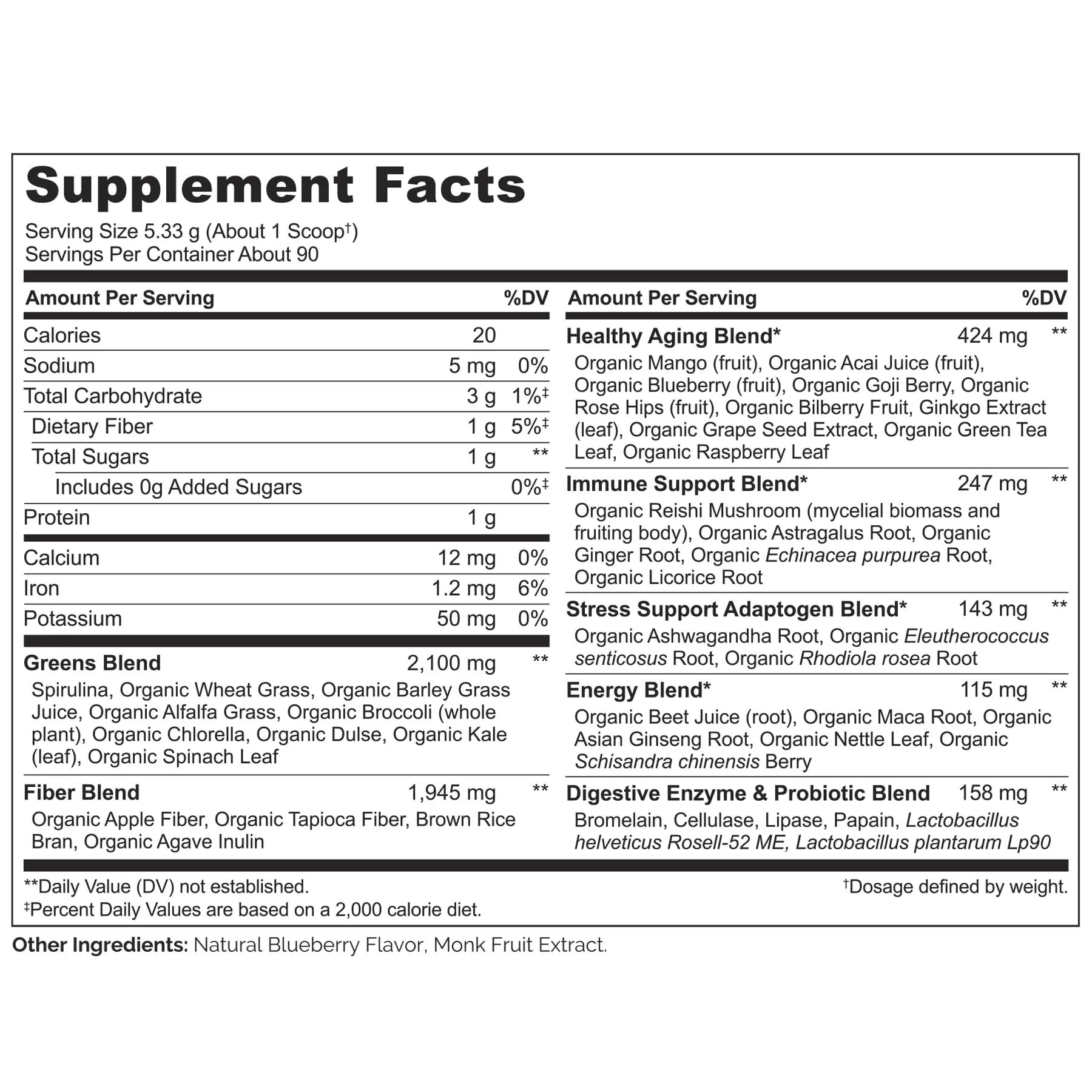 NATURELO Raw Greens Powder – Mixed Berry, 480 g | Energy, Immunity & Detox Support - Image 3