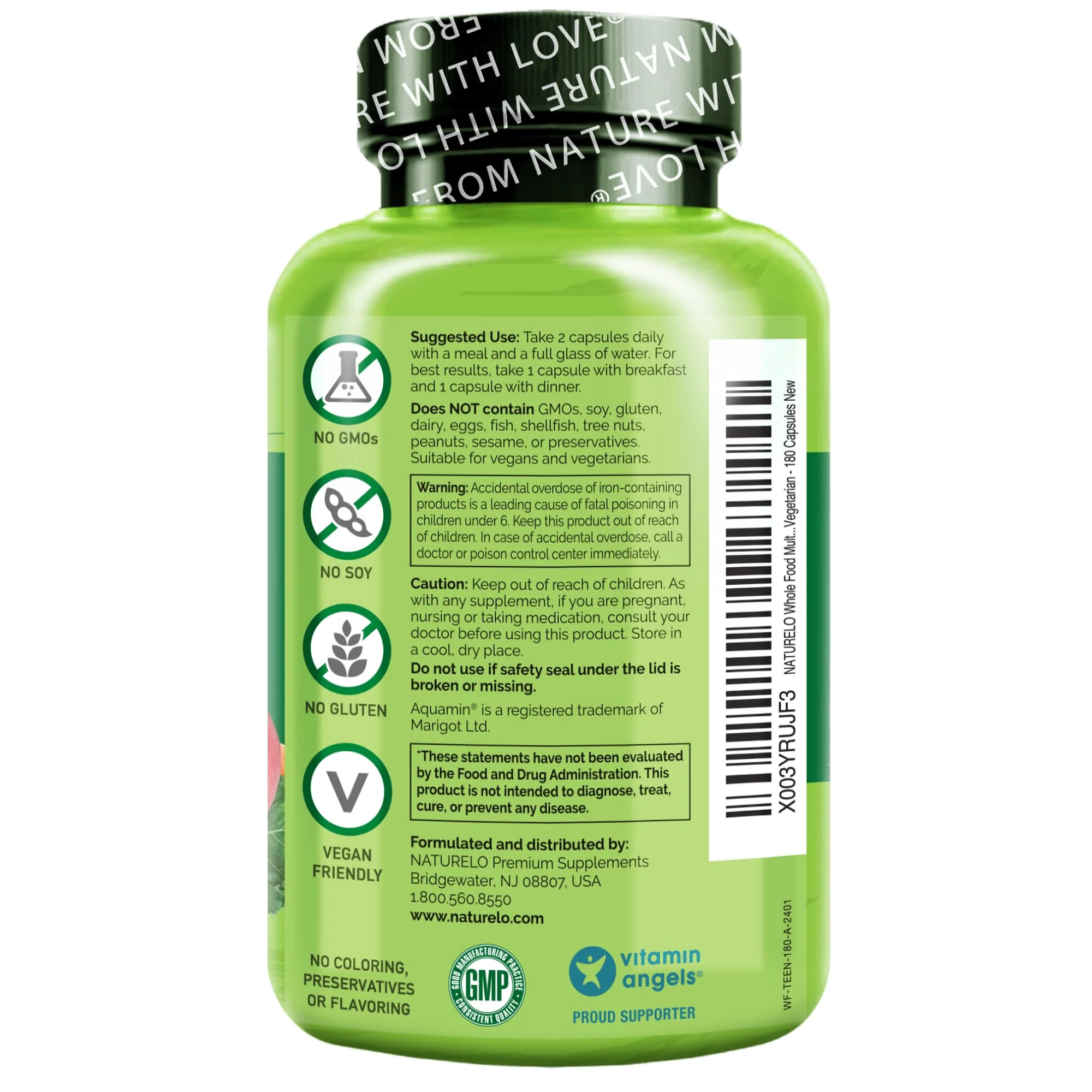 NATURELO Teen Multivitamin for Boys & Girls — 180 Plant-Based, Non-GMO, Vegetarian - Image 15