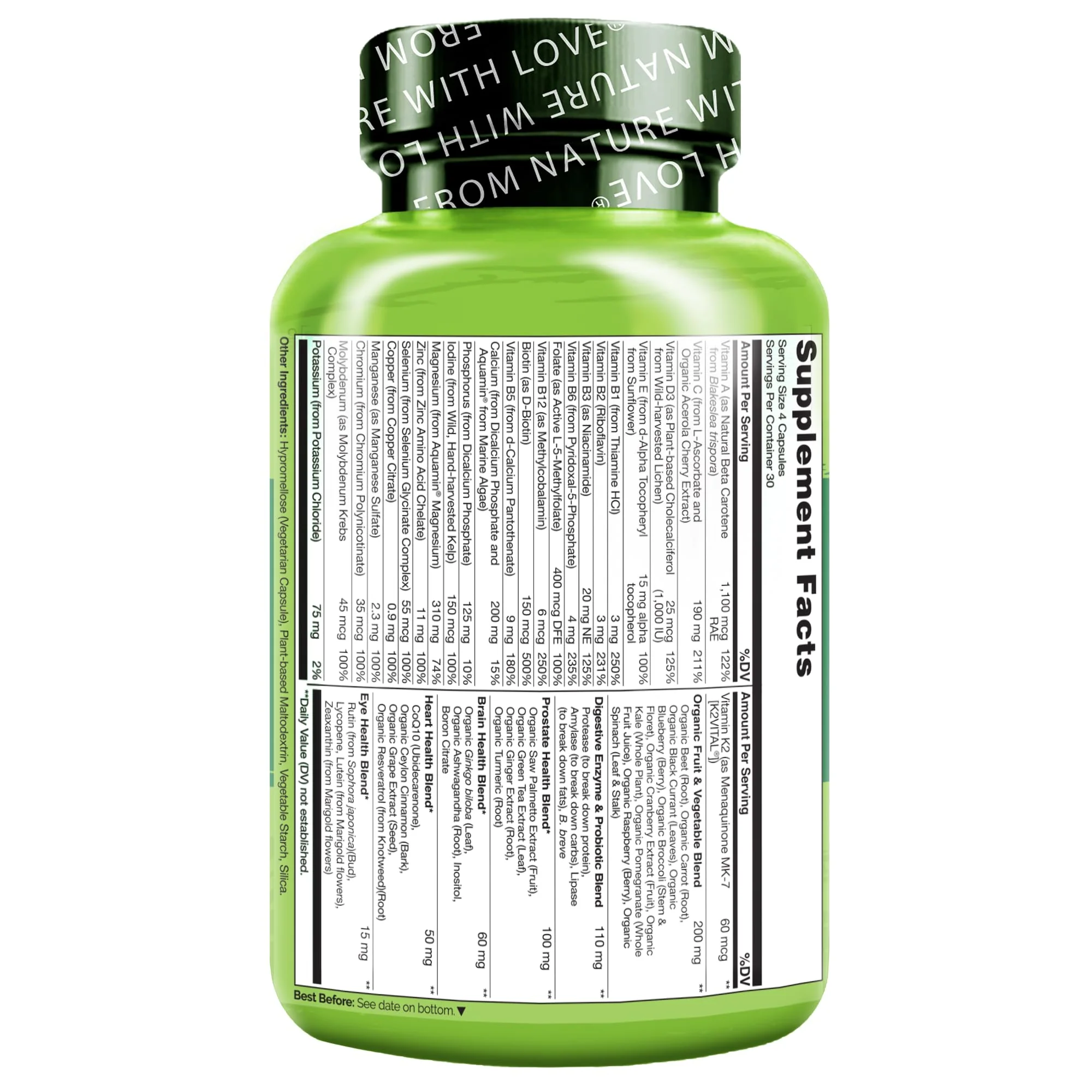NATURELO Whole Food Multivitamin for Men 50+ – Plant-Based, 120 Capsules - Image 7