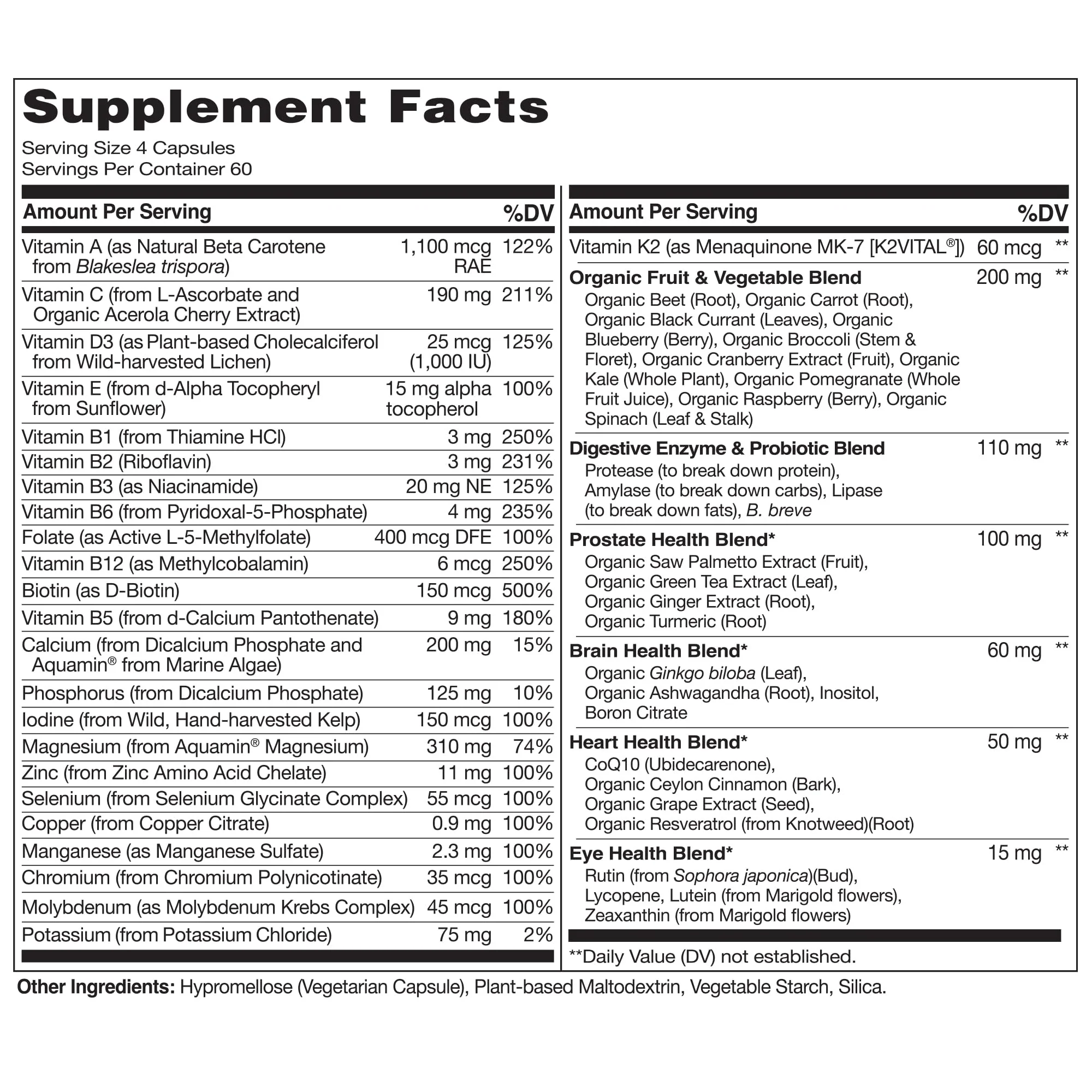NATURELO Whole Food Multivitamin for Men 50+ – Plant-Based, 240 Capsules - Image 10