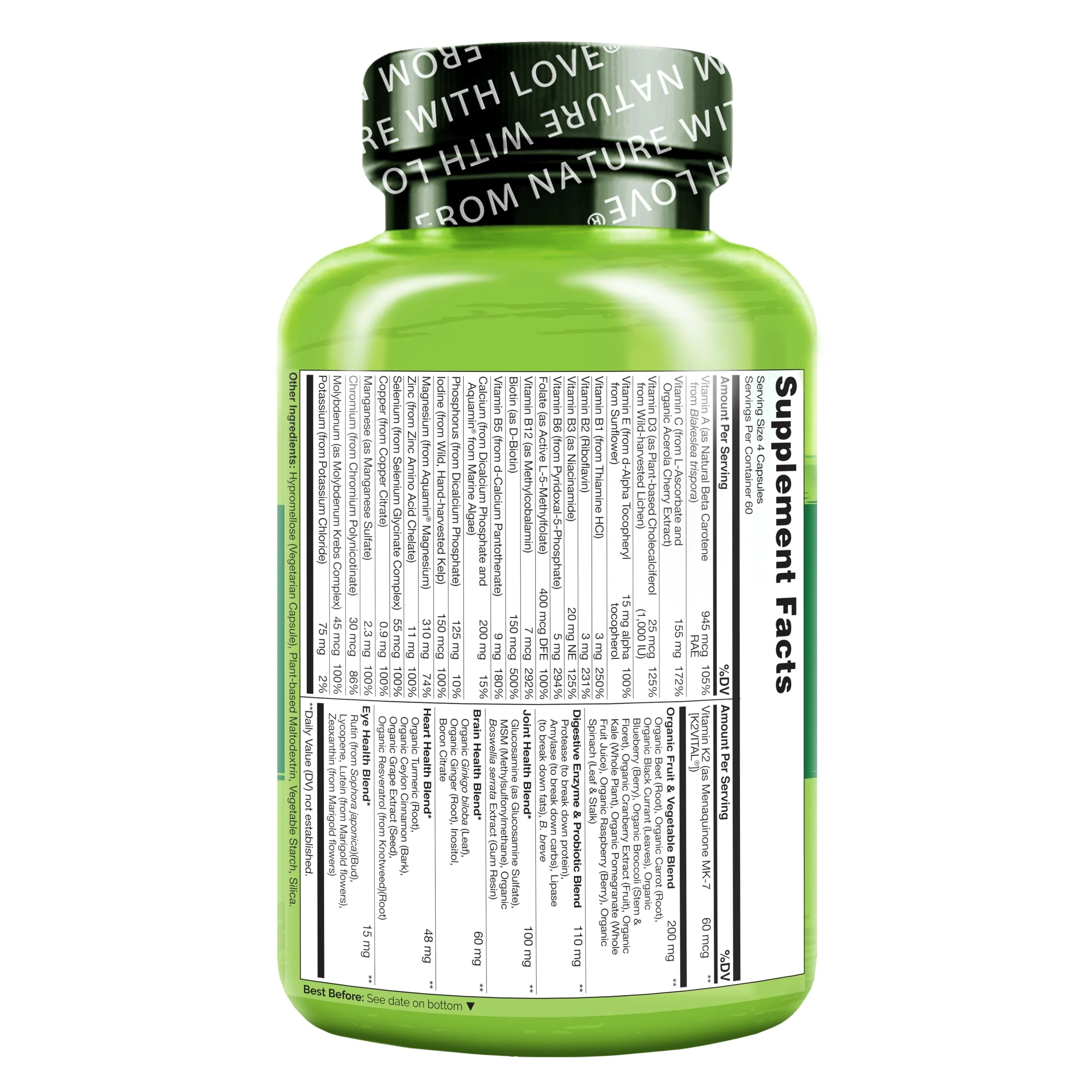 NATURELO Whole Food Multivitamin for Women 50+ – Iron Free, Plant-Based - Image 16
