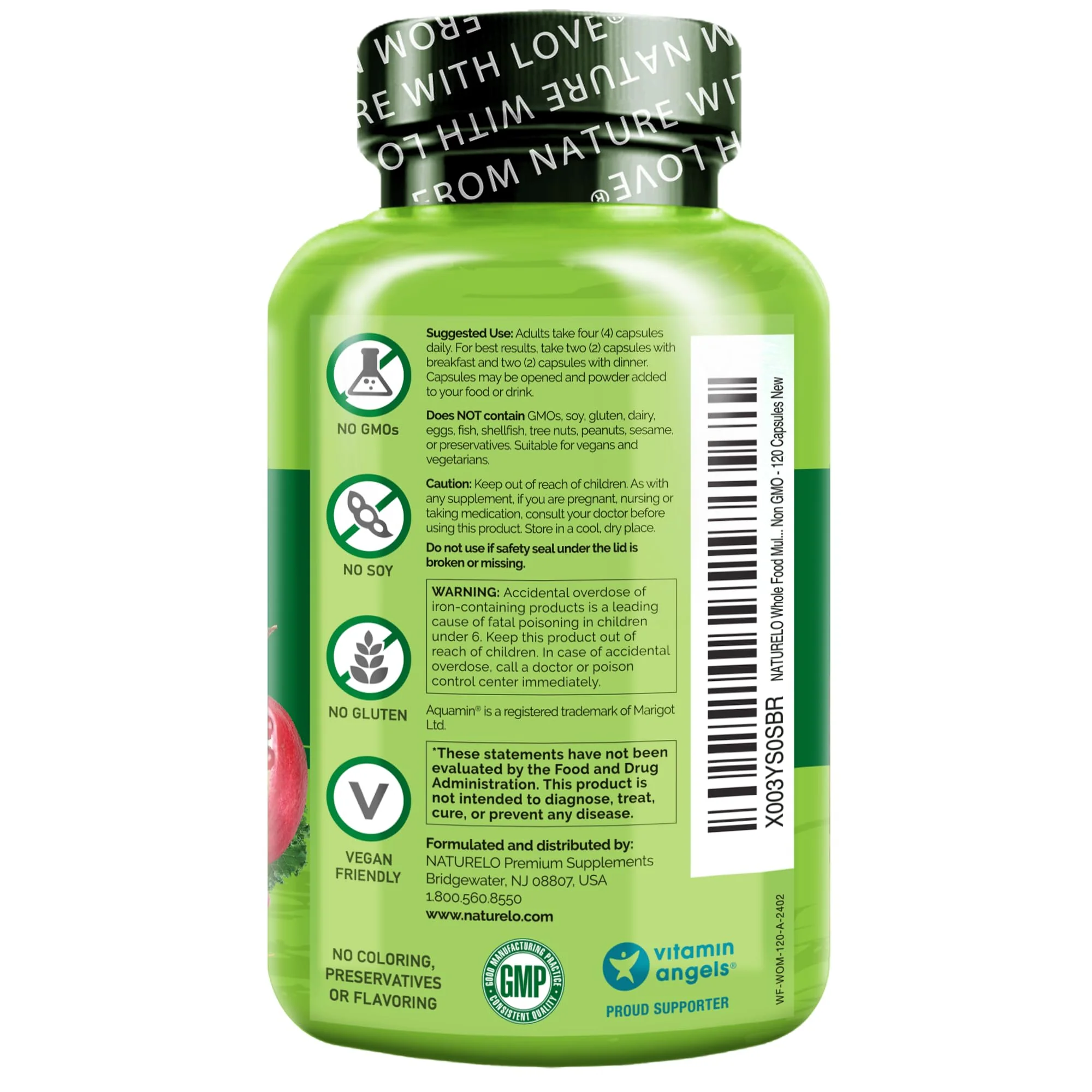 Naturelo Whole Food Multivitamin for Women – Plant-Based Vitamins, Organic Extracts & Vegan, Non-GMO - Image 13