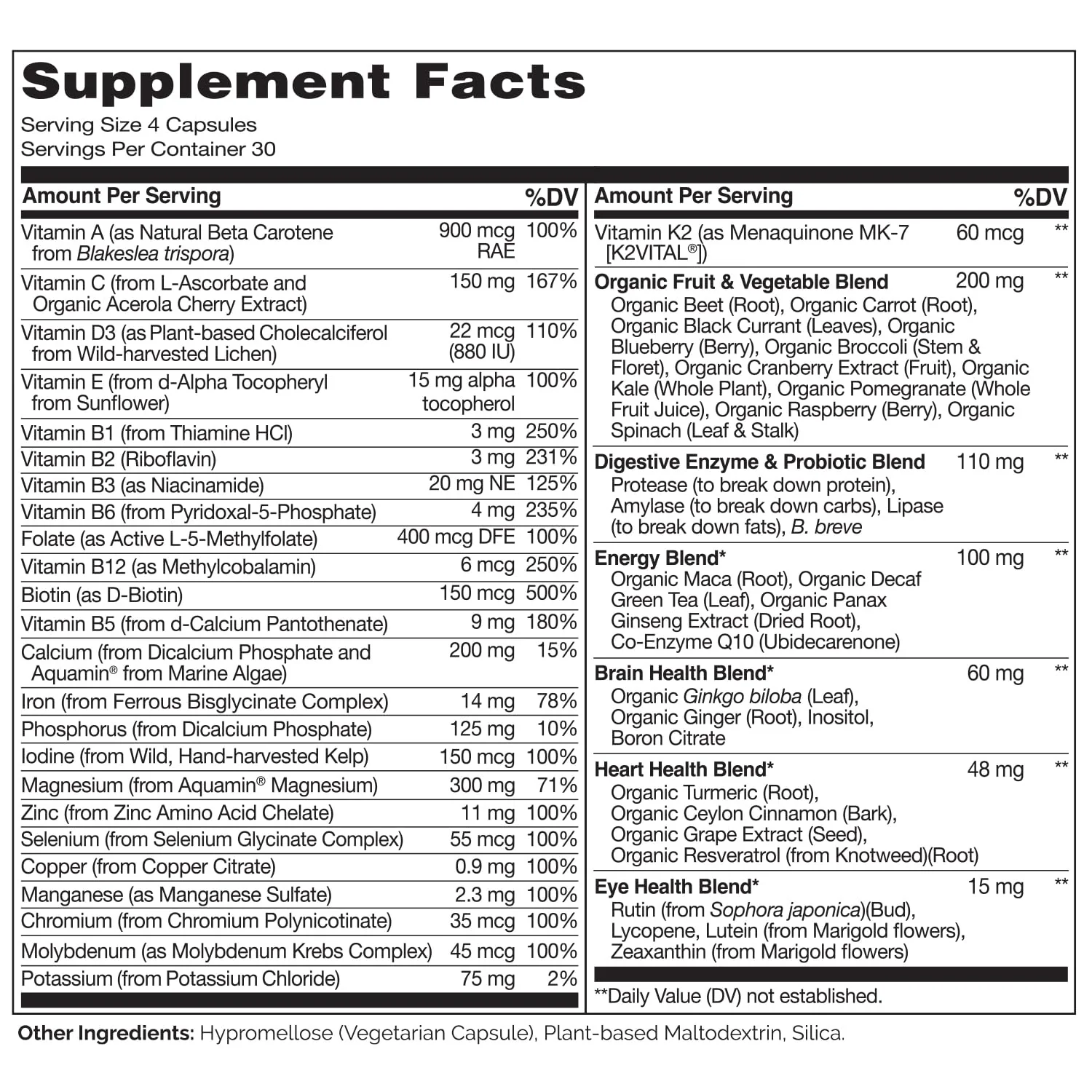 Naturelo Whole Food Multivitamin for Women – Plant-Based Vitamins, Organic Extracts & Vegan, Non-GMO - Image 3