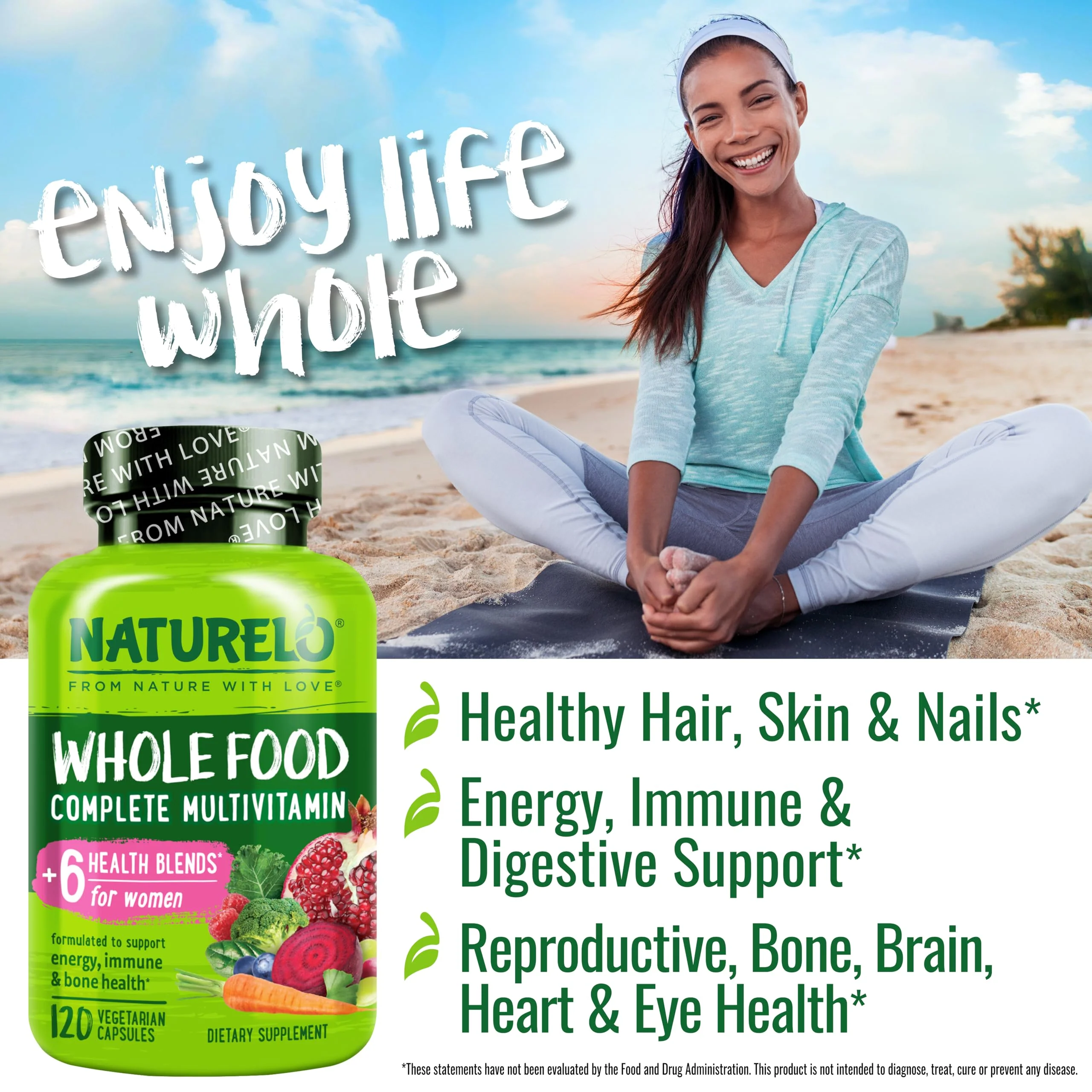 Naturelo Whole Food Multivitamin for Women – Plant-Based Vitamins, Organic Extracts & Vegan, Non-GMO - Image 4