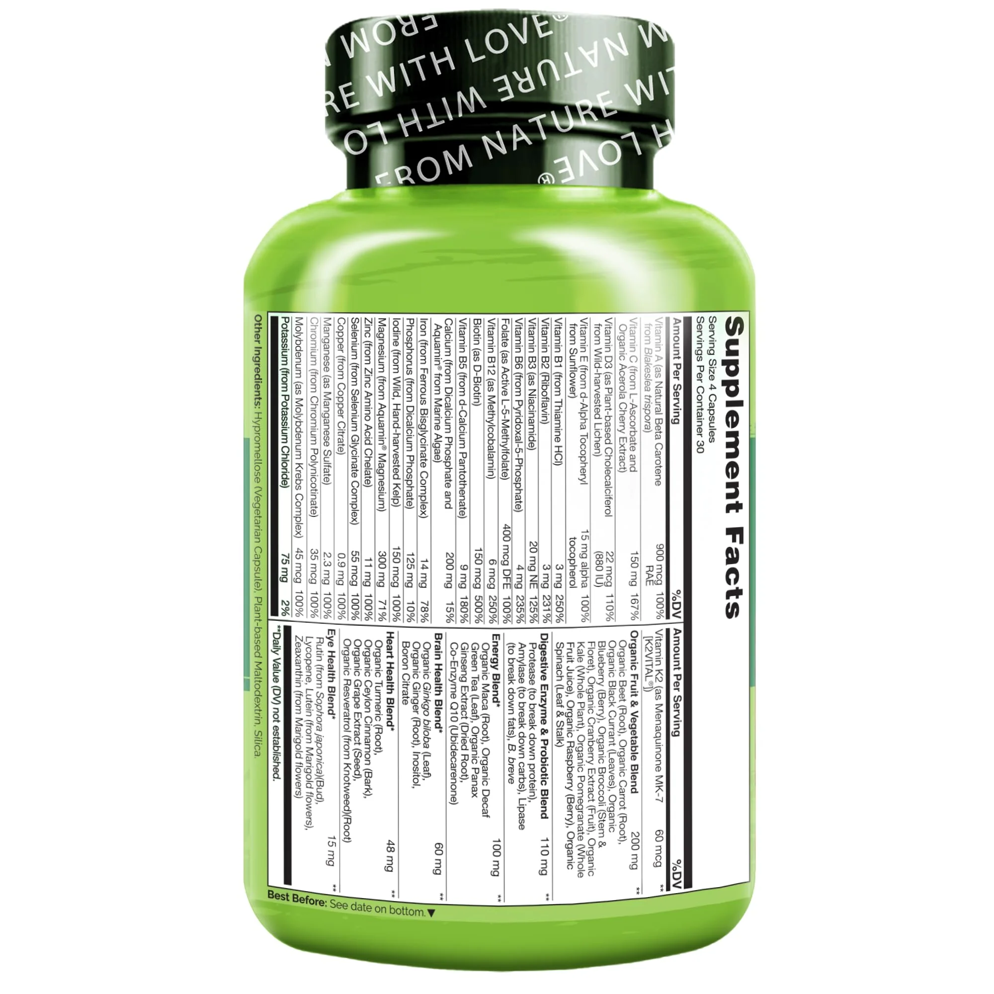 Naturelo Whole Food Multivitamin for Women – Plant-Based Vitamins, Organic Extracts & Vegan, Non-GMO - Image 7