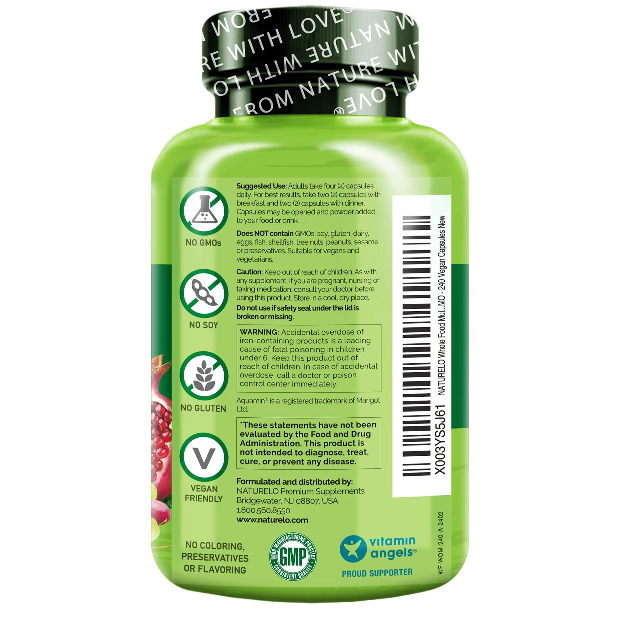 Naturelo Whole Food Multivitamin for Women – Vegan, Non-GMO, with Organic Extracts | 240 Vegan Capsules - Image 6