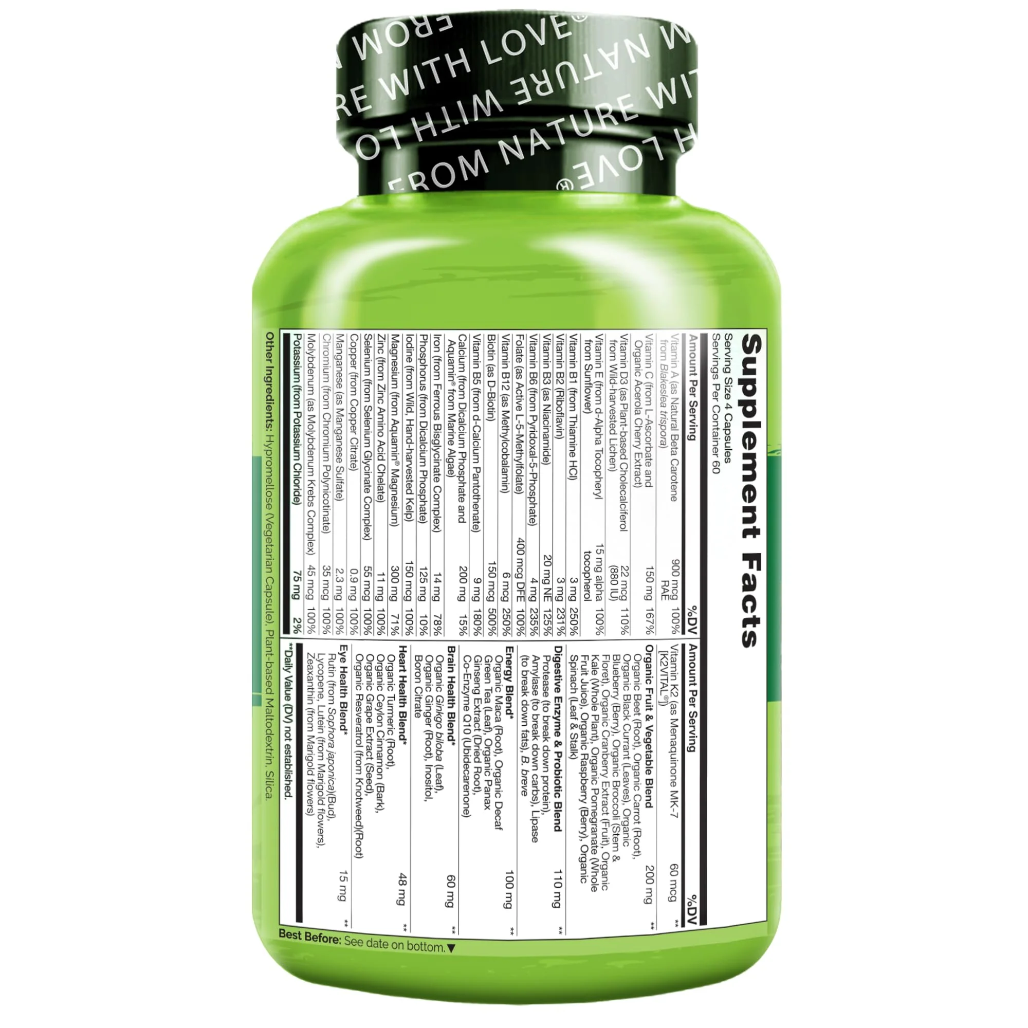 Naturelo Whole Food Multivitamin for Women – Vegan, Non-GMO, with Organic Extracts | 240 Vegan Capsules - Image 7