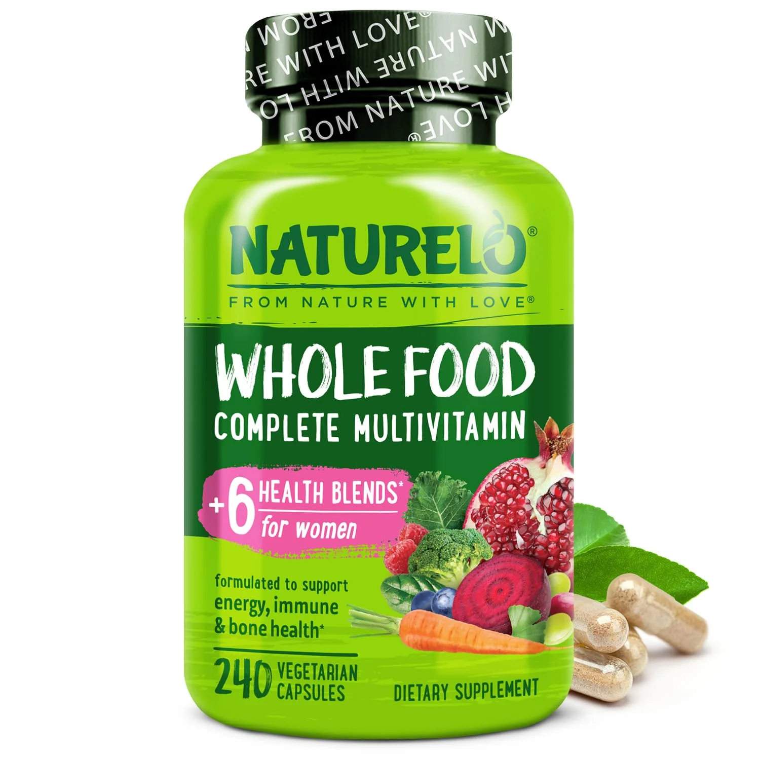 Naturelo Whole Food Multivitamin for Women – Vegan, Non-GMO, with Organic Extracts | 240 Vegan Capsules - Image 8