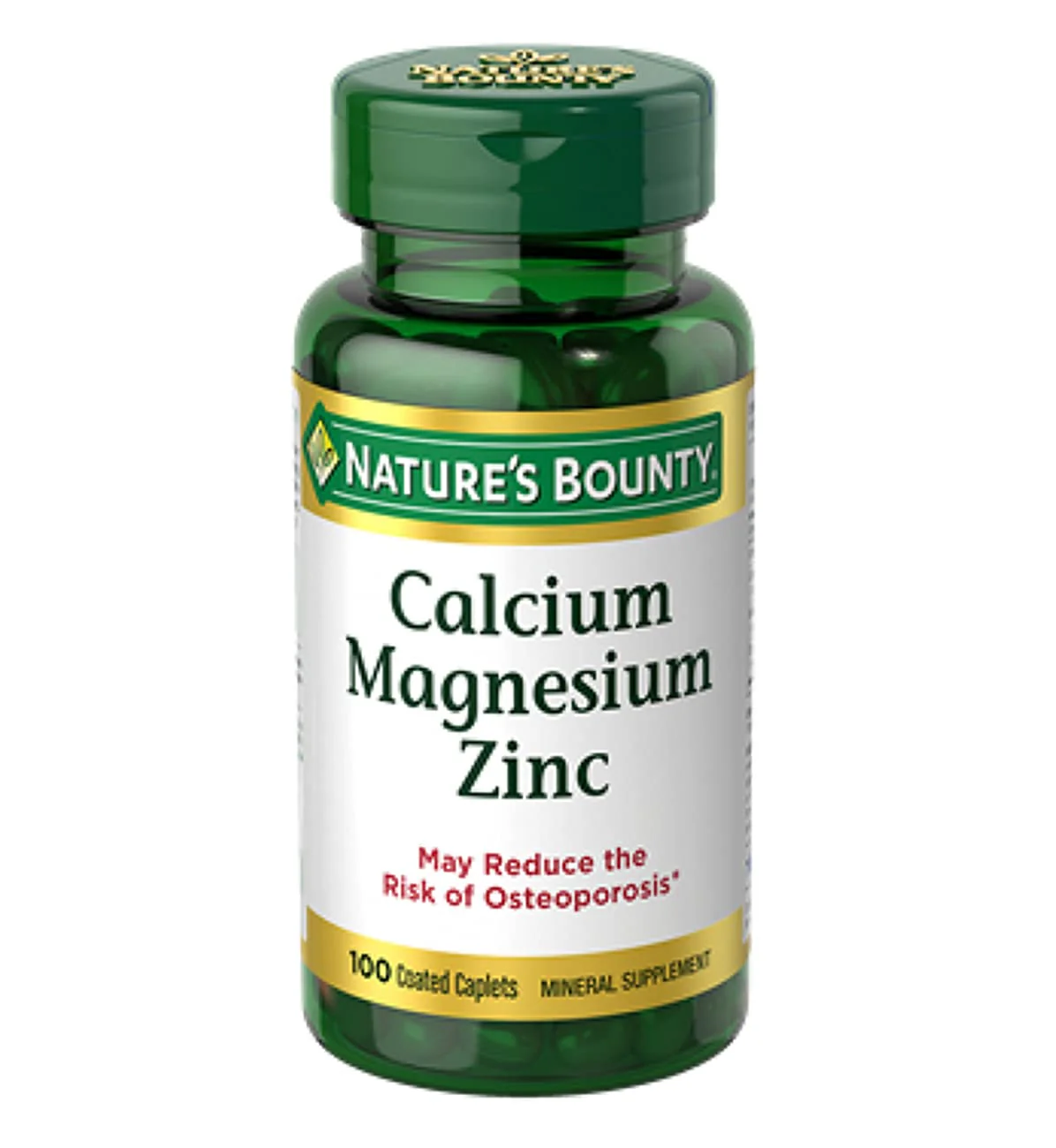 Nature's Bounty Calcium Magnesium Zinc Caplets – 100 Count, Pack of 6 - Image 4