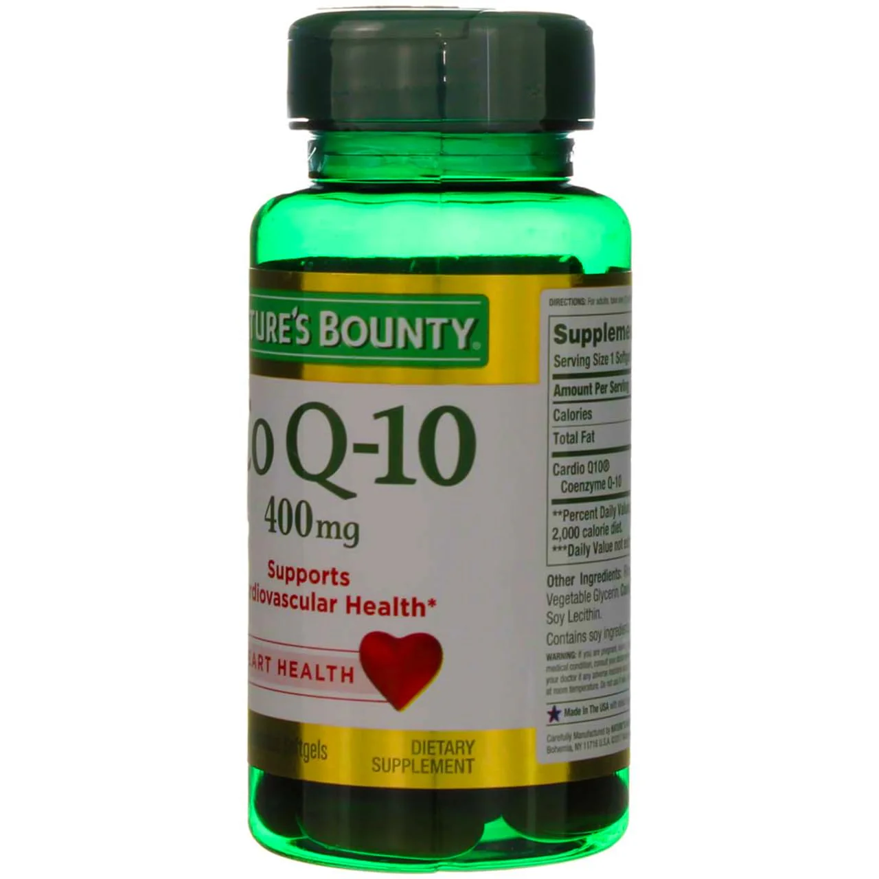 Nature's Bounty Cardio Q10 400 mg Softgels – Pack of 2 (39 ea each) - Image 5