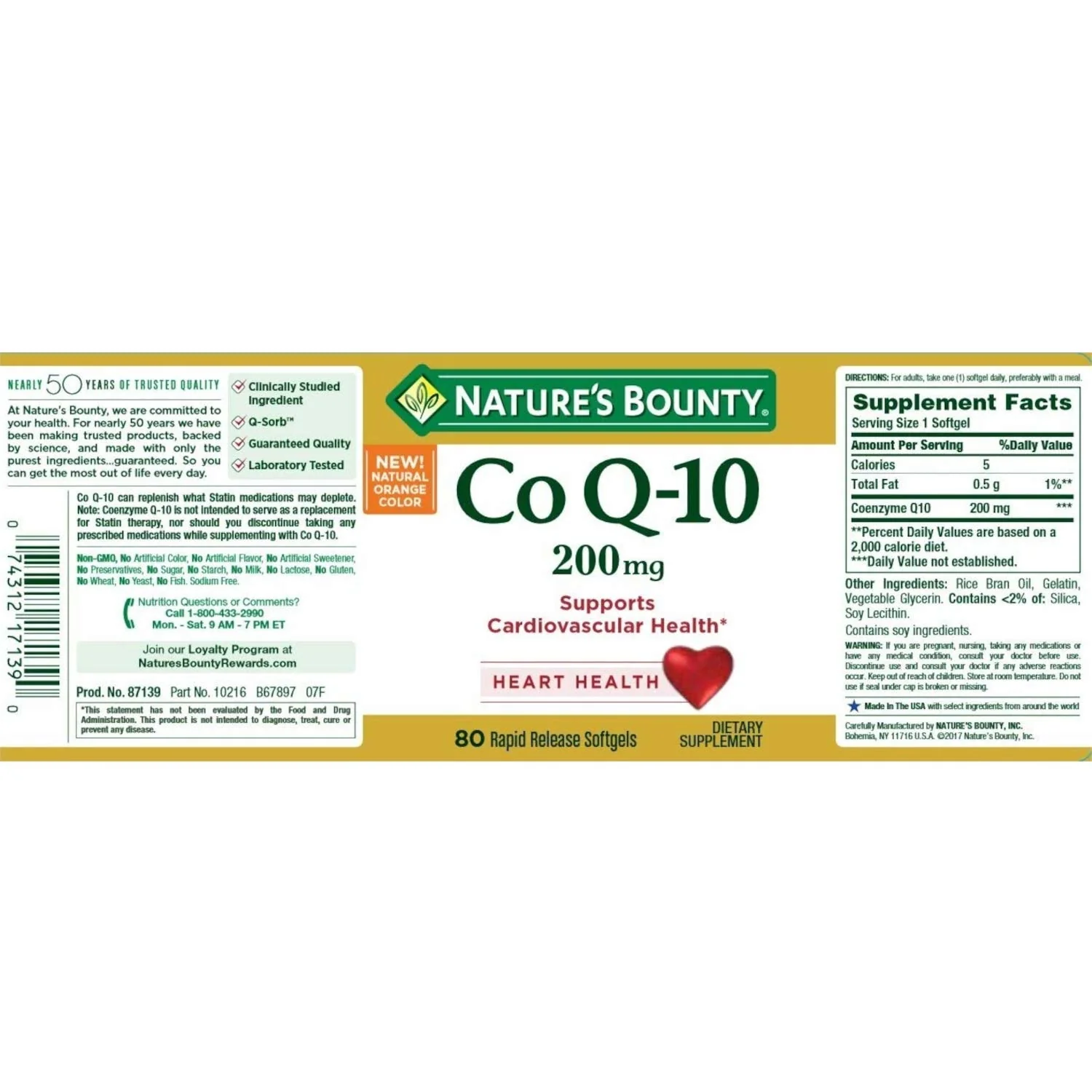 Nature's Bounty Co Q-10 Extra Strength 200 mg Softgels - 80 ea (Pack of 3) - Image 2