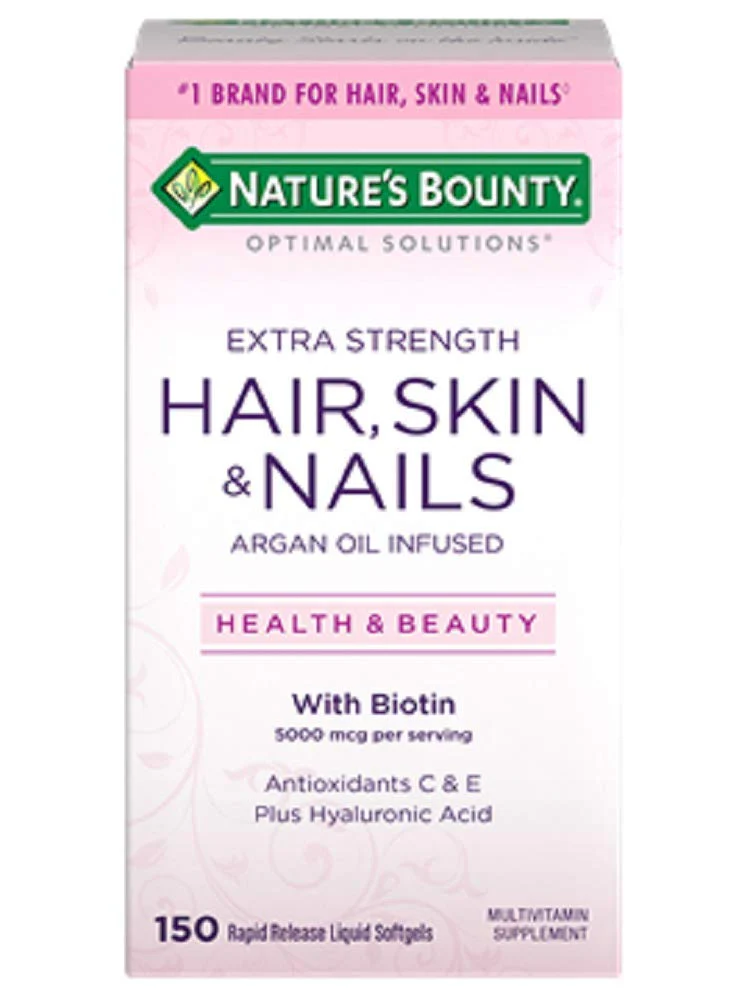 Nature's Bounty Extra Strength Hair Skin Nails, 150 Count, Pack of 3 - Image 2
