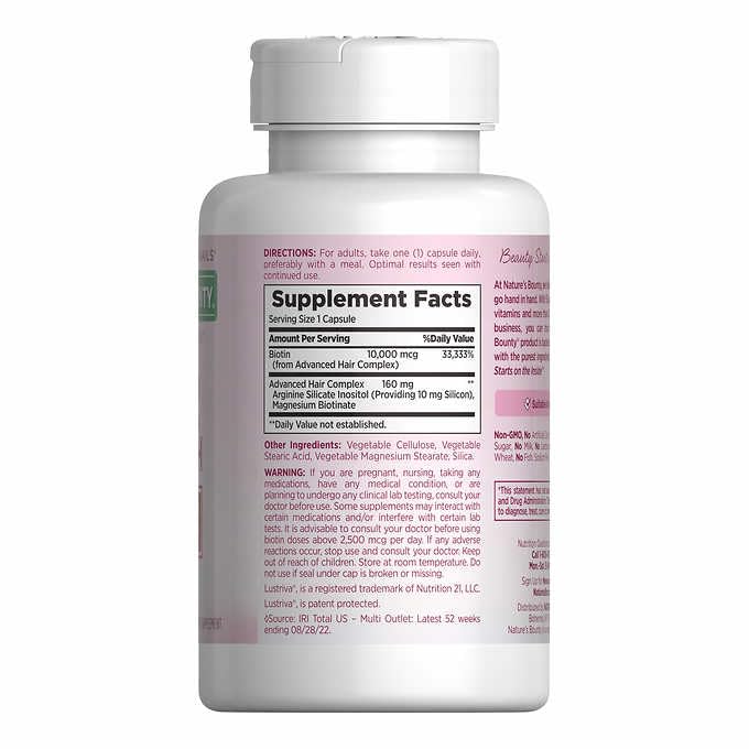 Nature's Bounty Hair Growth Supplement — 1 Per Day, Supports Thicker Hair (90 Capsules) - Image 9