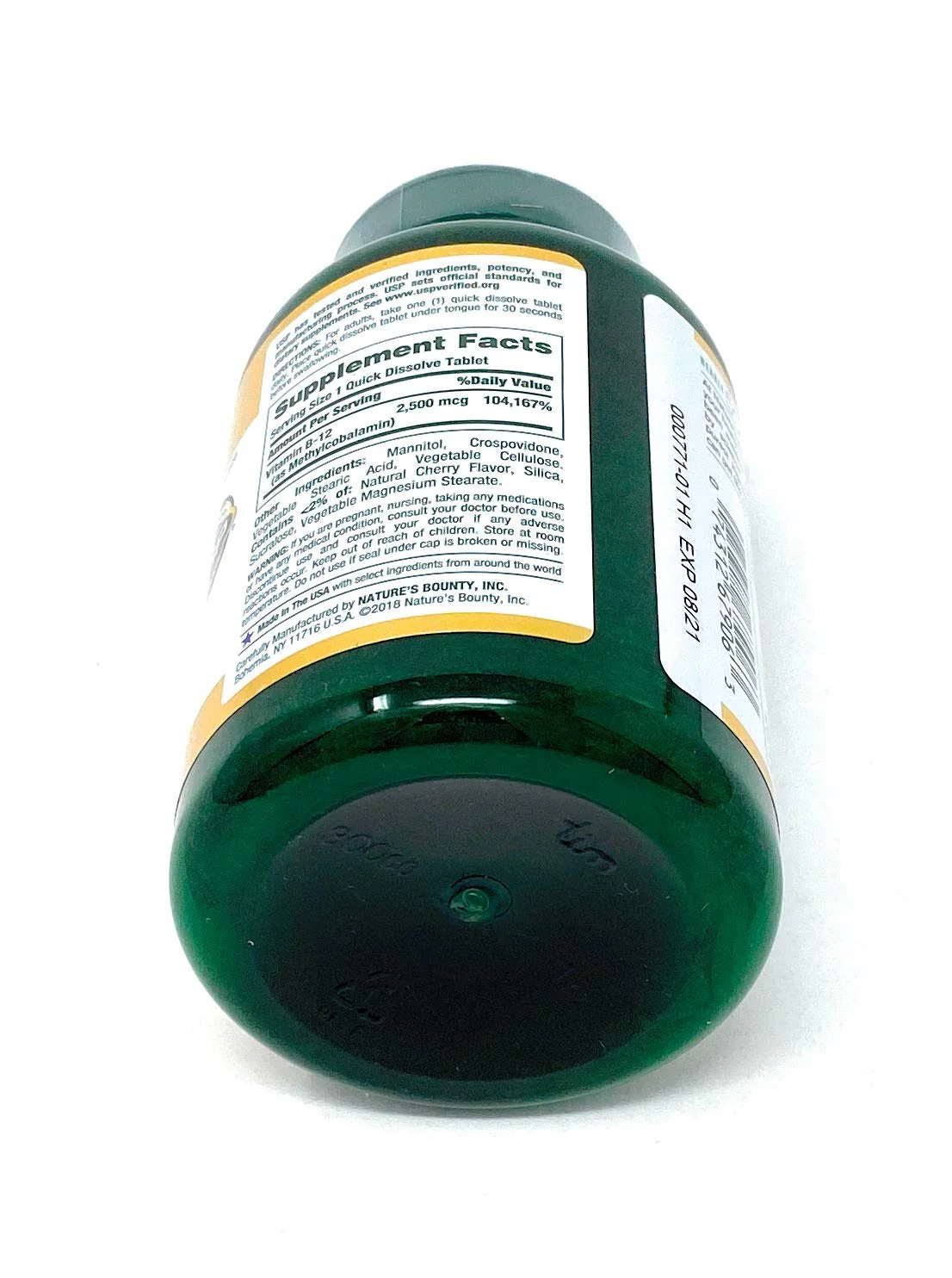 Nature's Bounty Quick Dissolve Fast Acting Vitamin B-12 2500 mcg, Natural Cherry Flavor (300 tablets) - Image 5