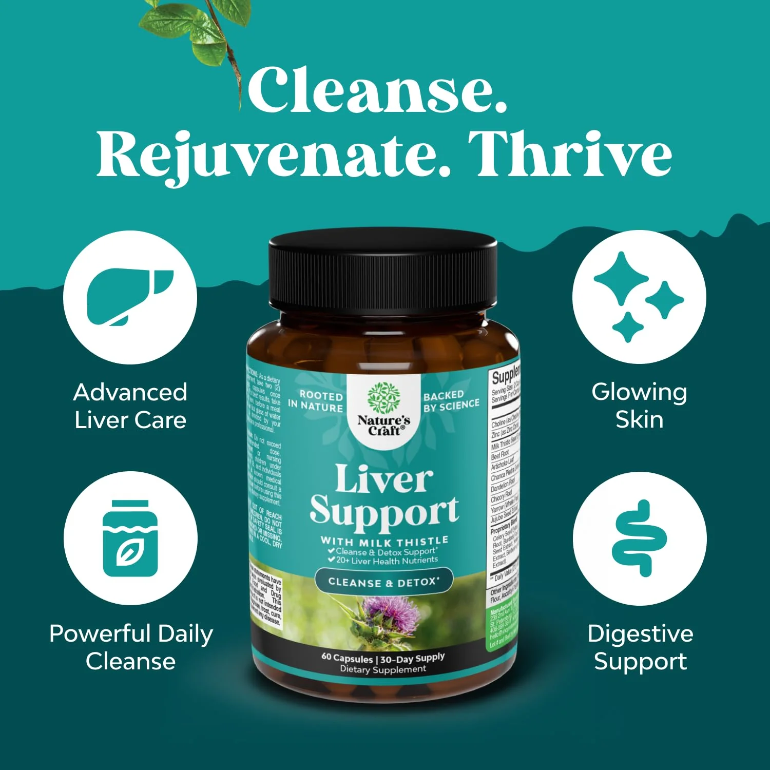 Natures Craft Liver Cleanse Detox & Repair 2 Pack — Milk Thistle Liver Support - Image 10