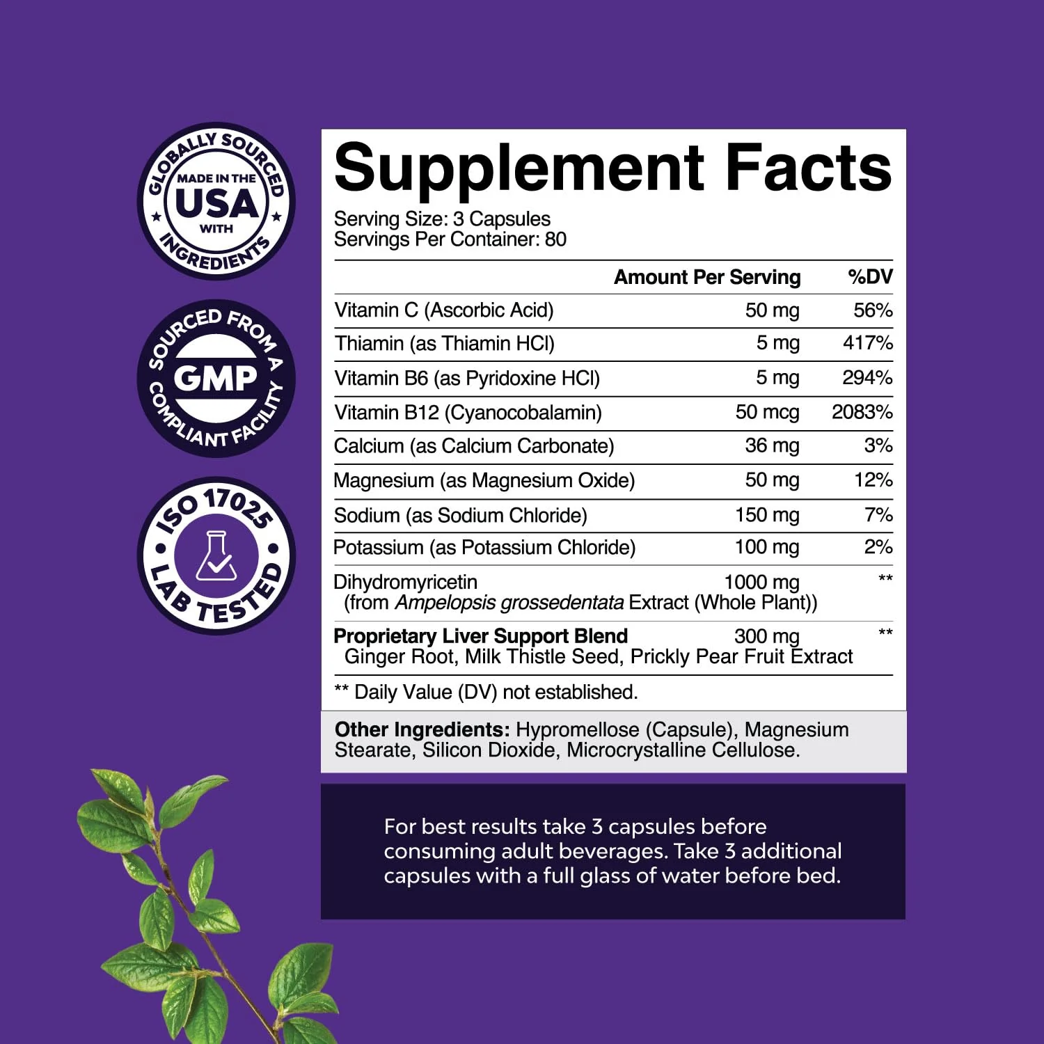 Natures Craft Nighttime Liver Detox & Hydration Pills – DHM + Milk Thistle (240 Capsules) - Image 9