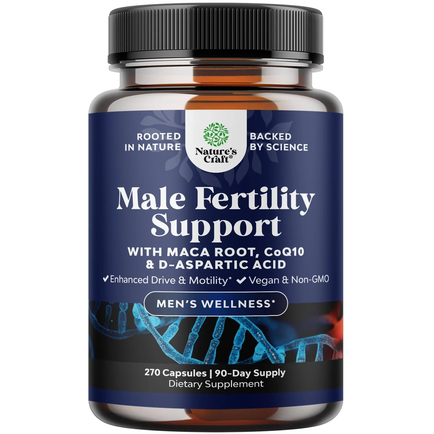 Natures Craft Pre-Conception Male Fertility Supplement | Semen Volume Booster with CoQ10, Maca Root, Methyl Folate & D-Aspartic Acid - Image 9