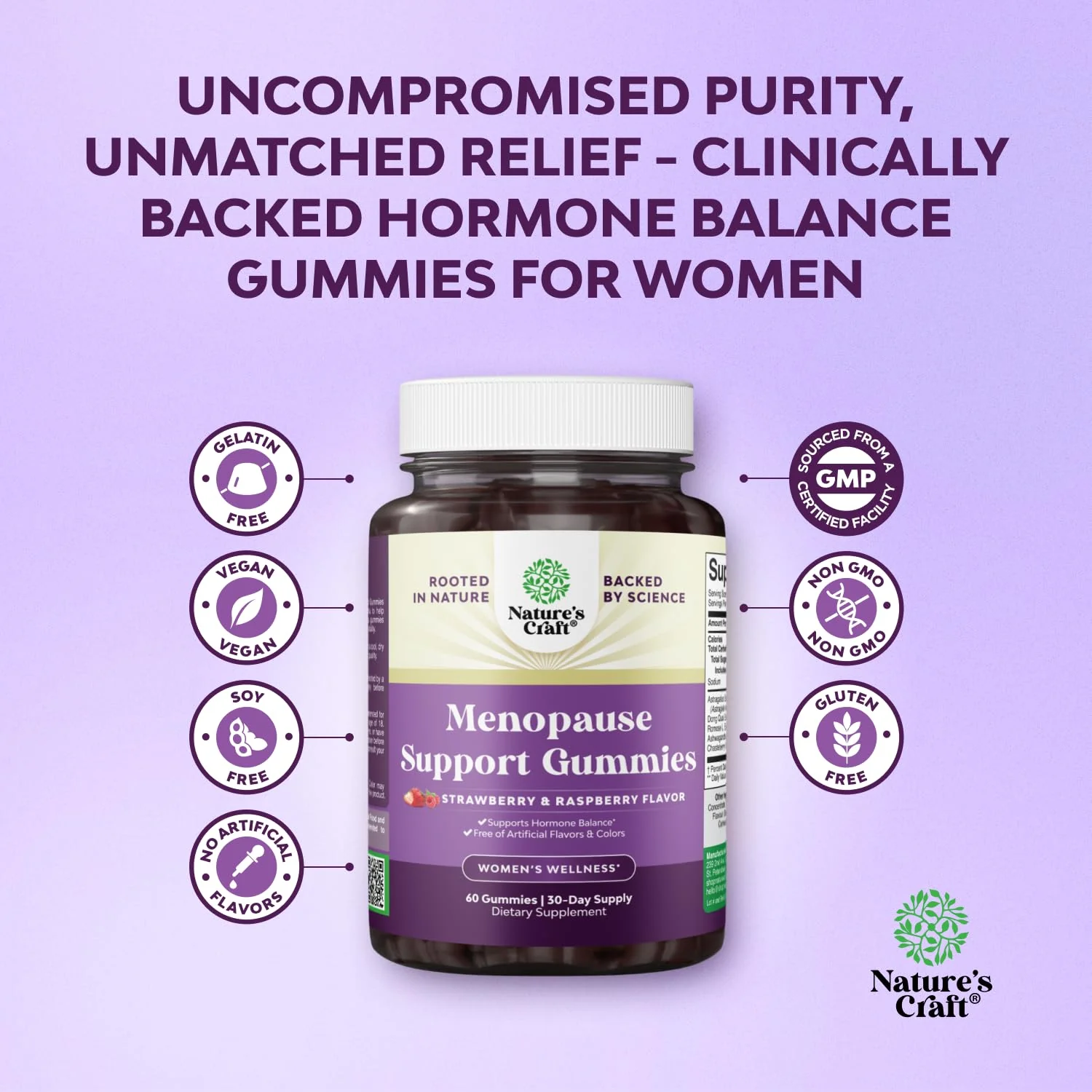 Natures Craft Womens Menopause Gummies with Dong Quai & Ashwagandha – 60 Count (3 Pack) - Image 5