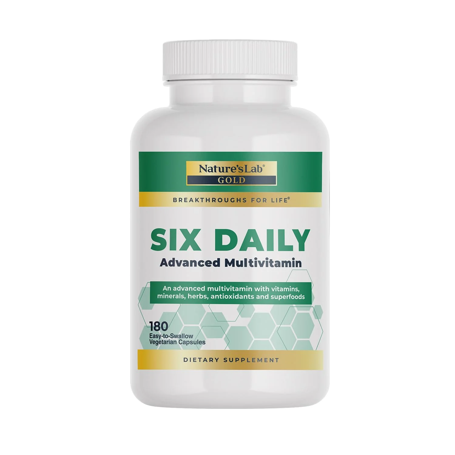 Nature's Lab Six Daily Advanced Multivitamin – 90+ Nutrients, 180 Capsules, Daily Energy & Immune Support - Image 8