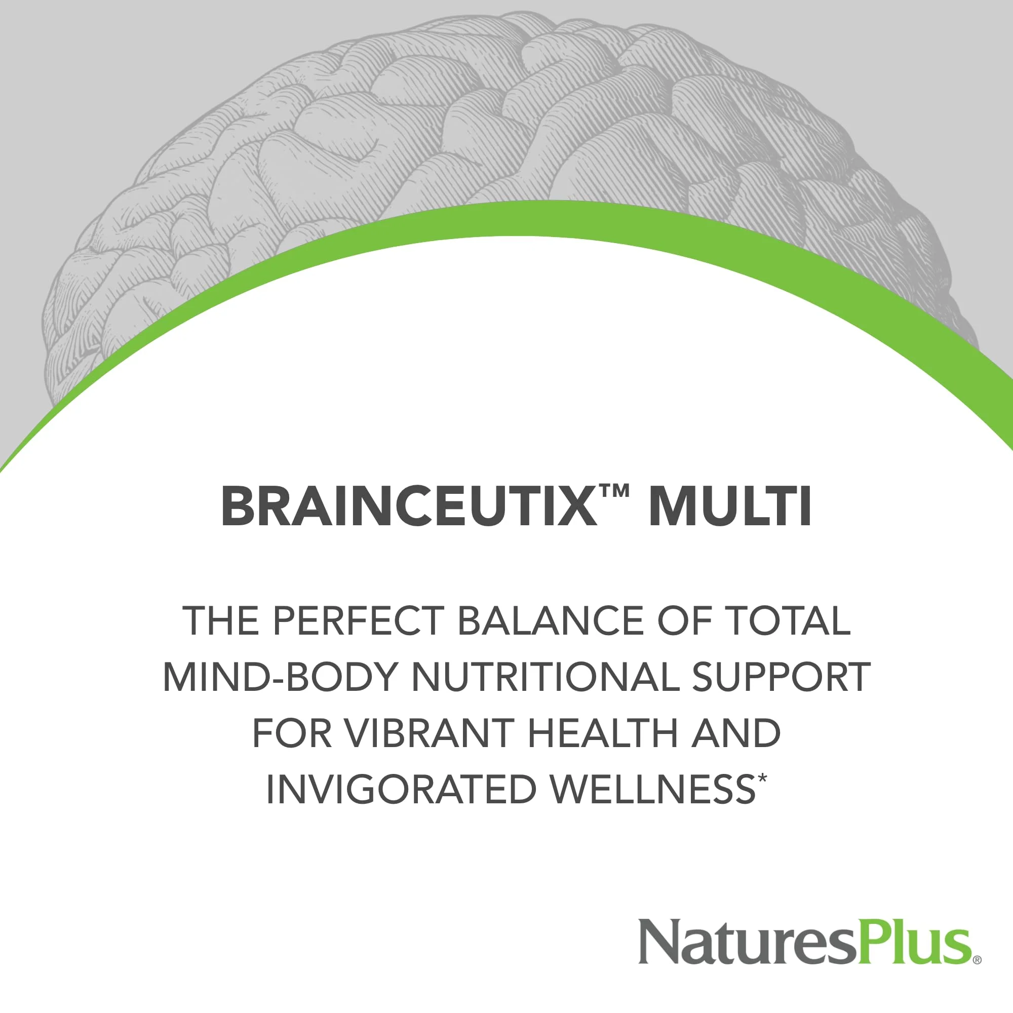 Nature's Plus BrainCeutix Multivitamin Capsules – 90 Capsules (30 Servings) – Supports Cognition, Focus & Memory – Vegan, Gluten Free, Non-GMO - Image 2