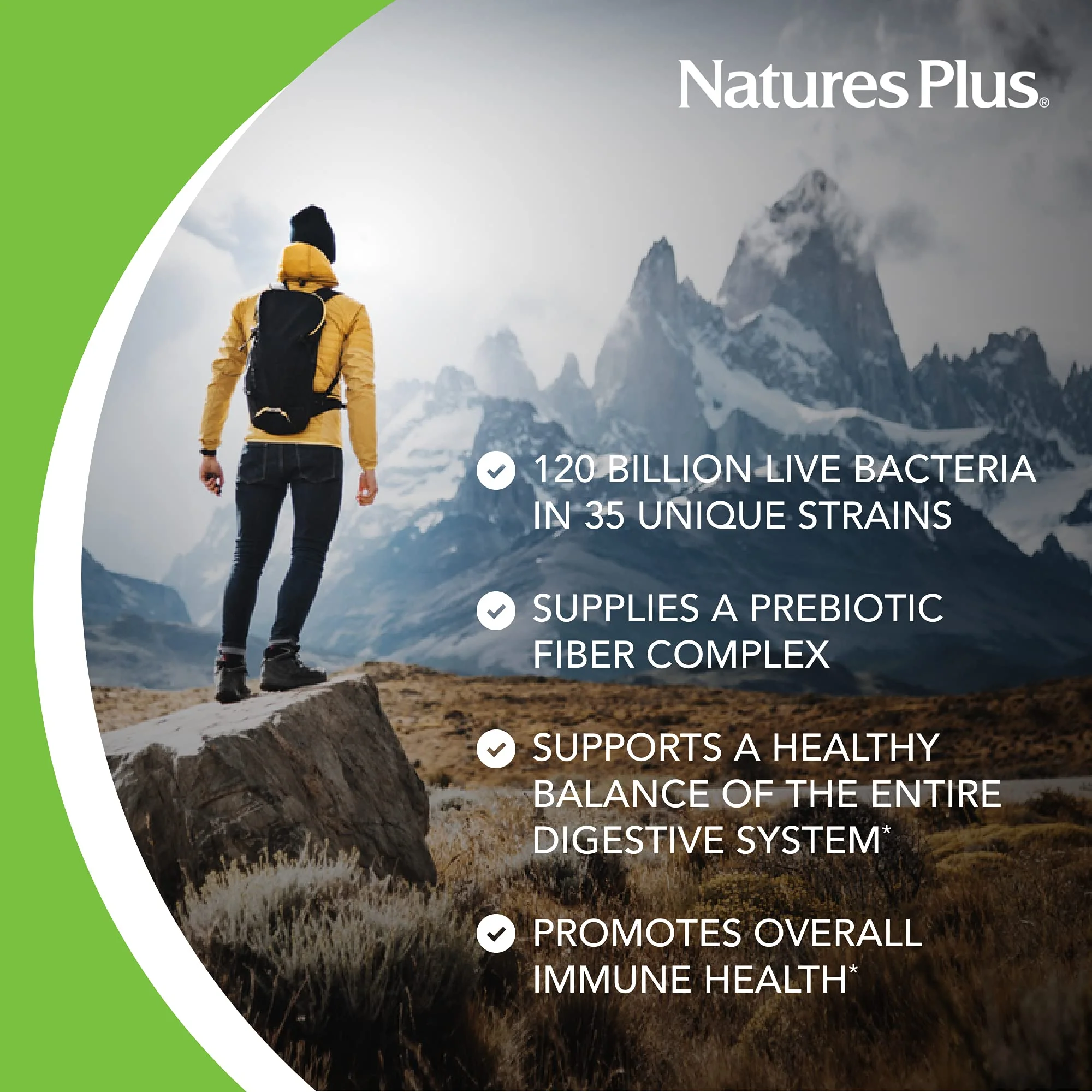 Nature's Plus GI Natural Probiotic Mega – 120B CFU, 35 Strains, Gluten Free, 30 Servings - Image 8