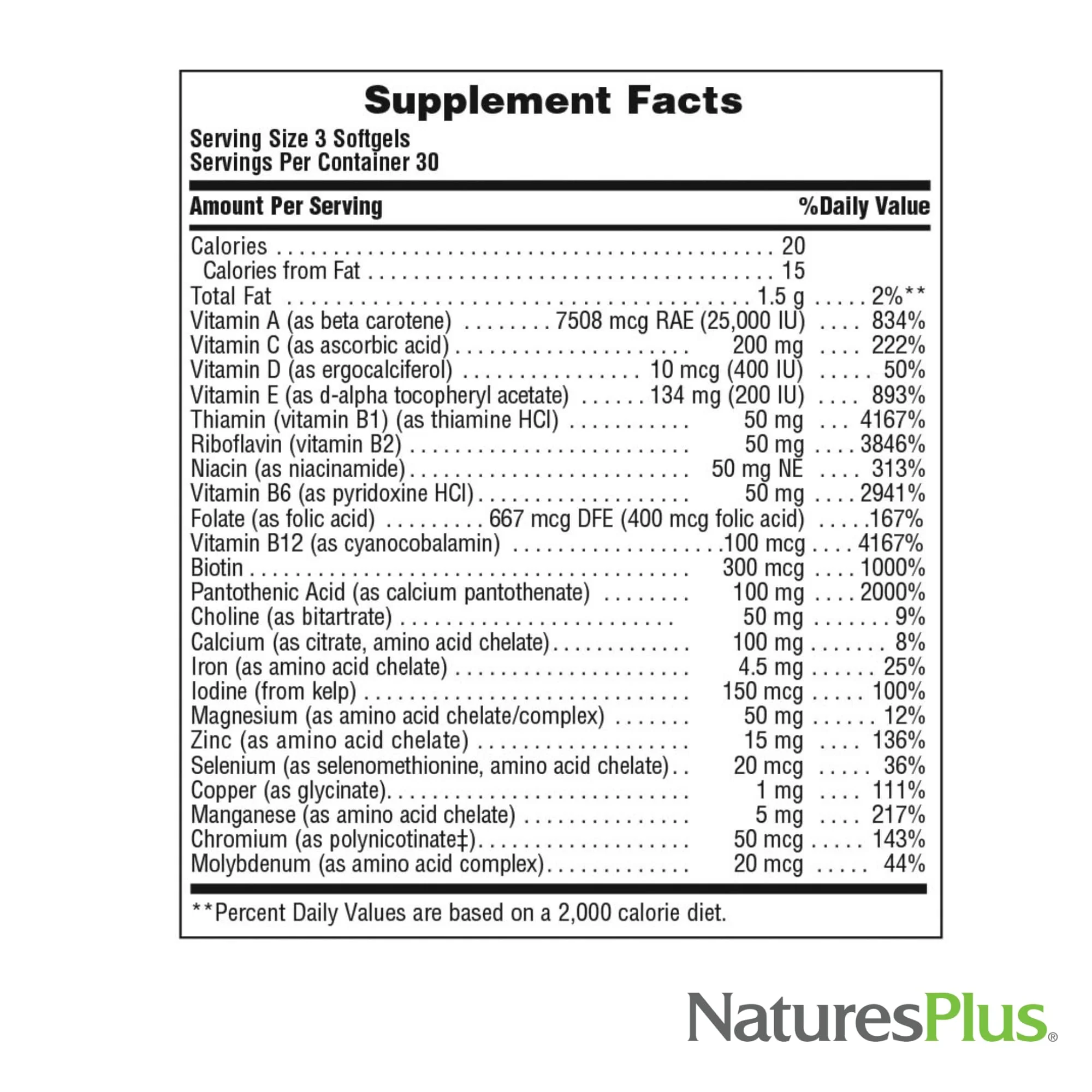 Natures Plus Regeneration Multivitamin - 90 Softgels | Potent Botanical Extracts, Minerals & Antioxidants | Gluten Free | 30 Servings - Image 4