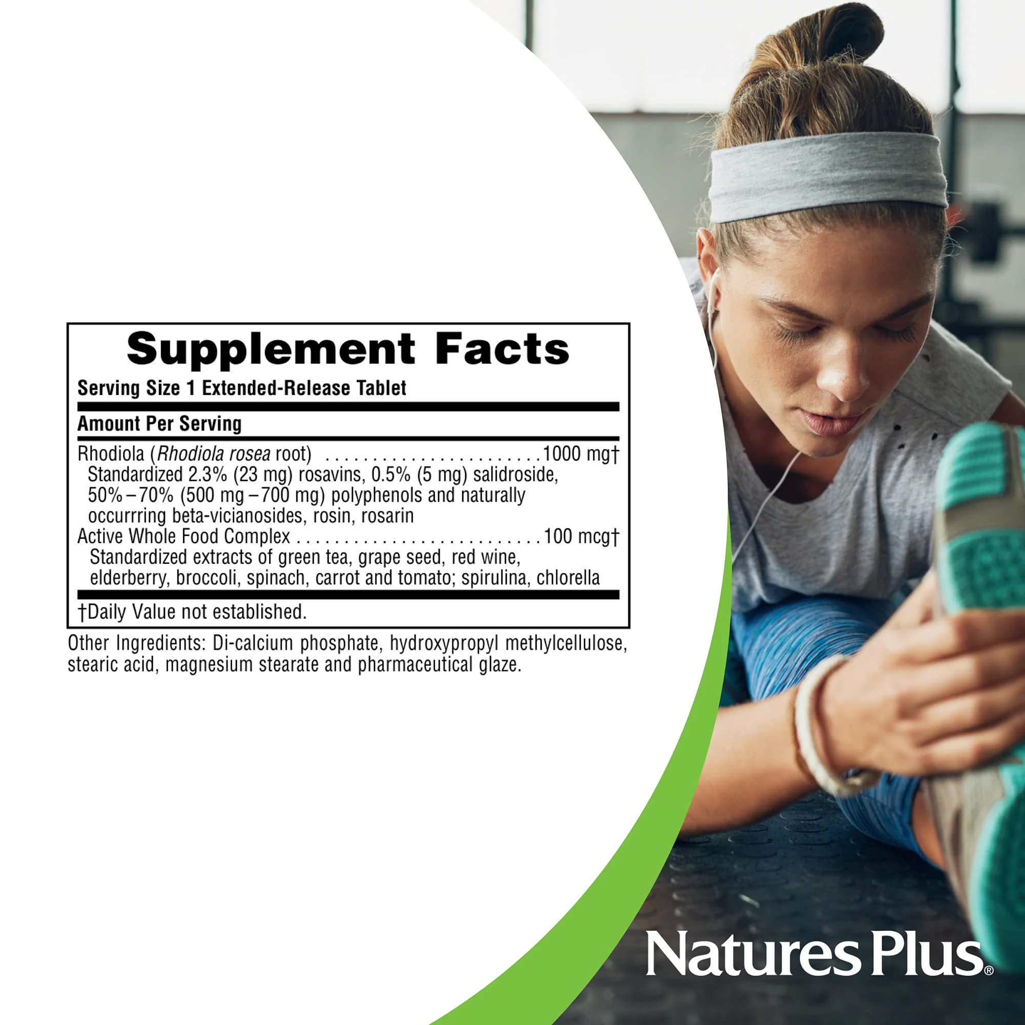 Nature's Plus Rhodiola Extended Release 1000mg | 30 Vegan Tablets | Energy, Focus & Stress Relief - Image 5