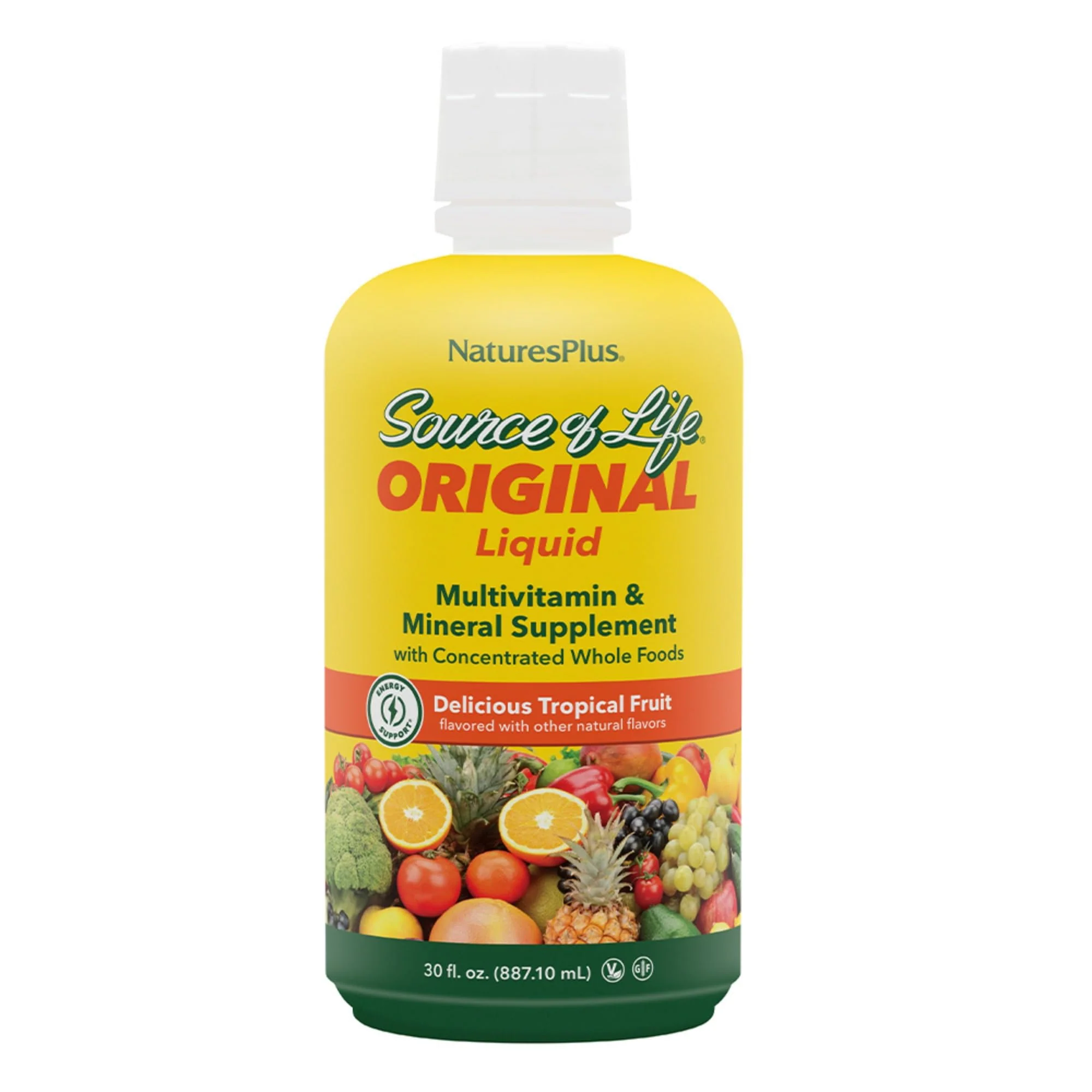Nature's Plus Source of Life Liquid — Tropical Fruit Flavor, 30 oz Wholefood Energy Booster - Image 7