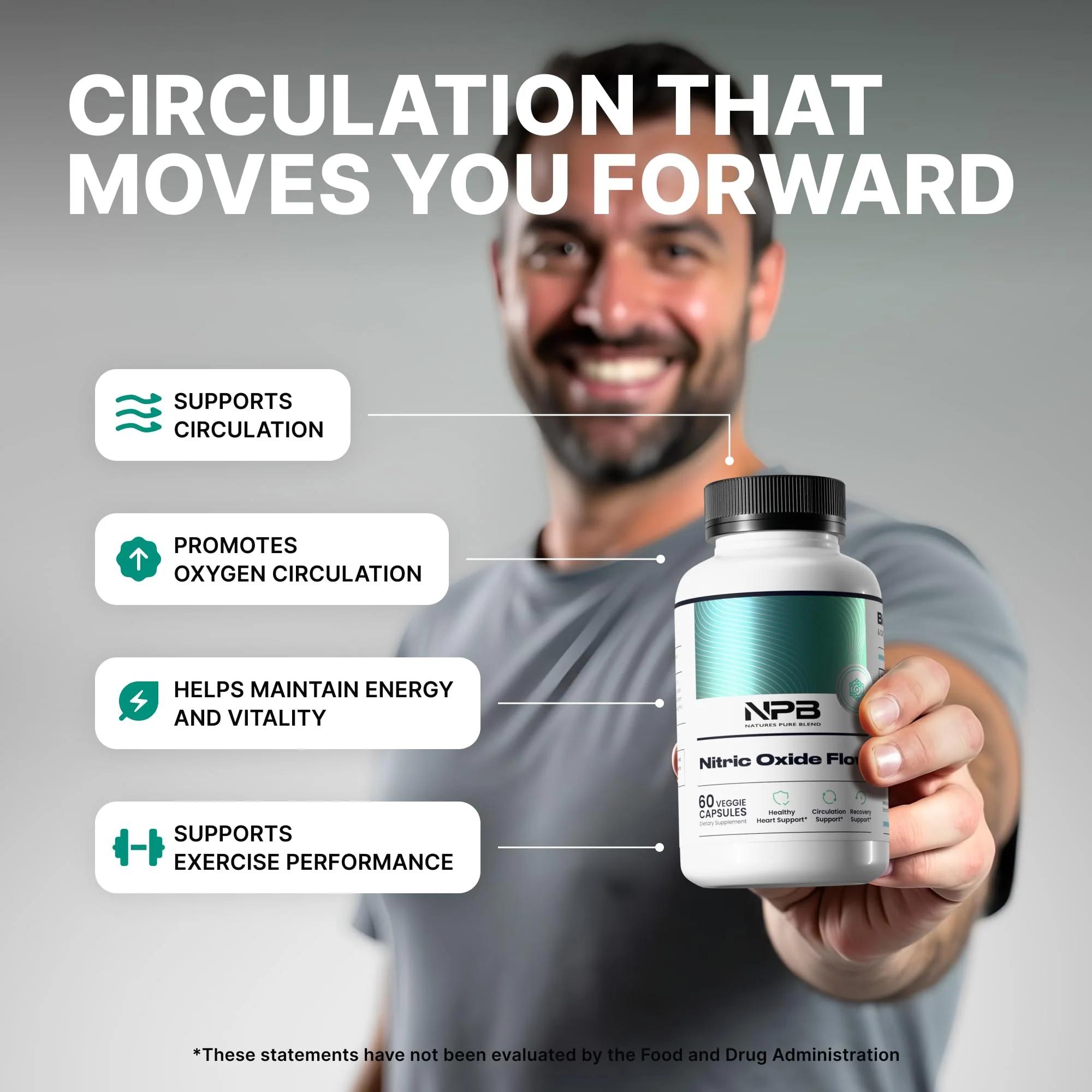 Nature's Pure Blend Nitric Oxide for Men – L-Arginine & L-Citrulline, Circulation & Endurance - Image 13