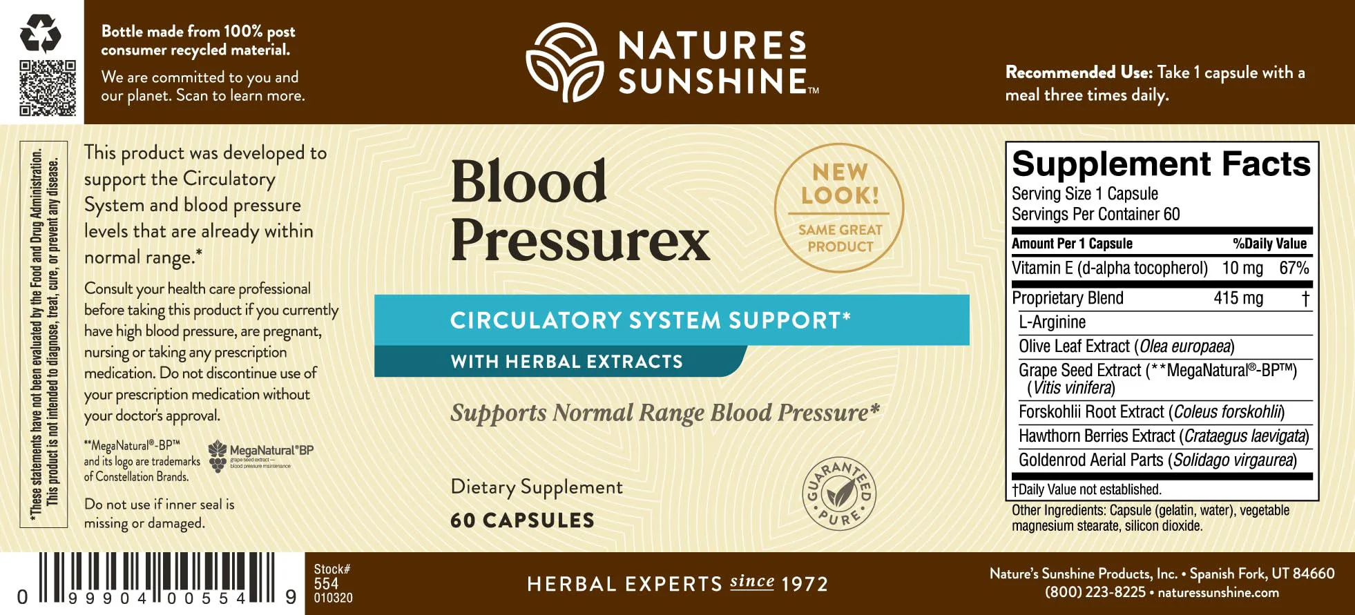 Nature's Sunshine Blood Pressurex 60 Capsules – Supports Normal Blood Pressure Range - Image 12