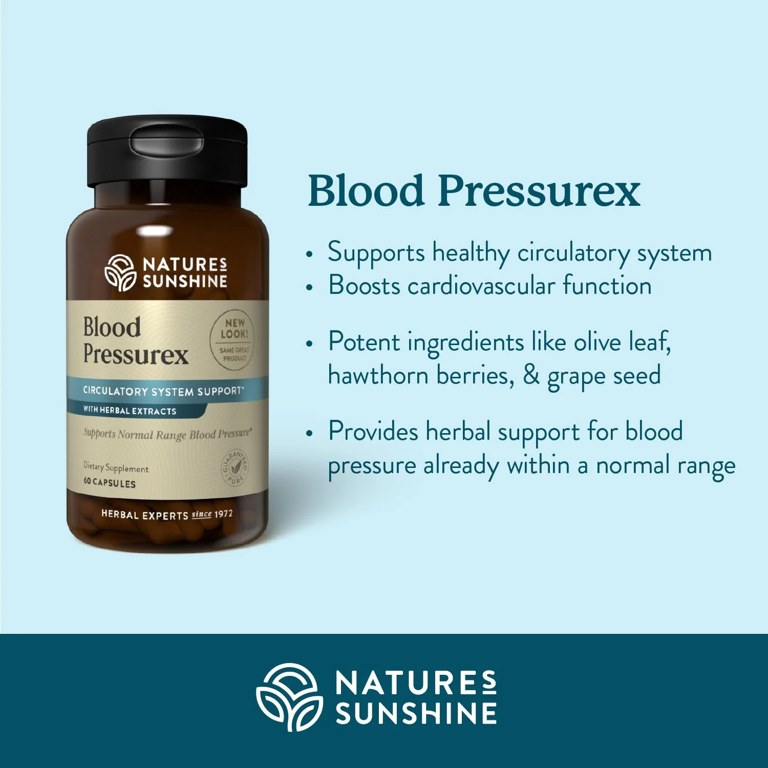 Nature's Sunshine Blood Pressurex 60 Capsules – Supports Normal Blood Pressure Range - Image 3