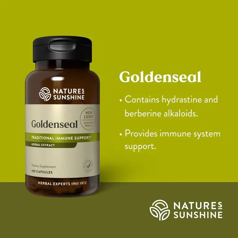 Nature's Sunshine Golden Seal 100 Capsules - Immune Support - Image 2