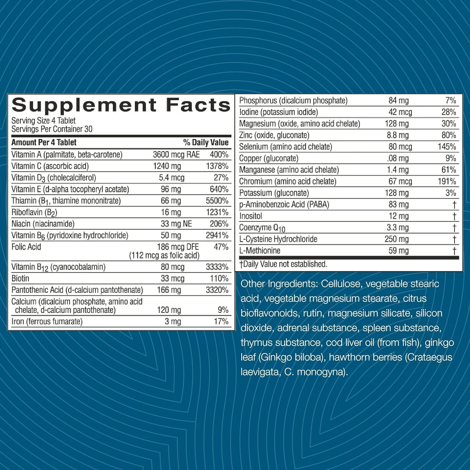 Nature's Sunshine Mega-Chel 120 Tablets – Complete Vitamin with Antioxidants, Herbs & Minerals for Circulatory Support - Image 14