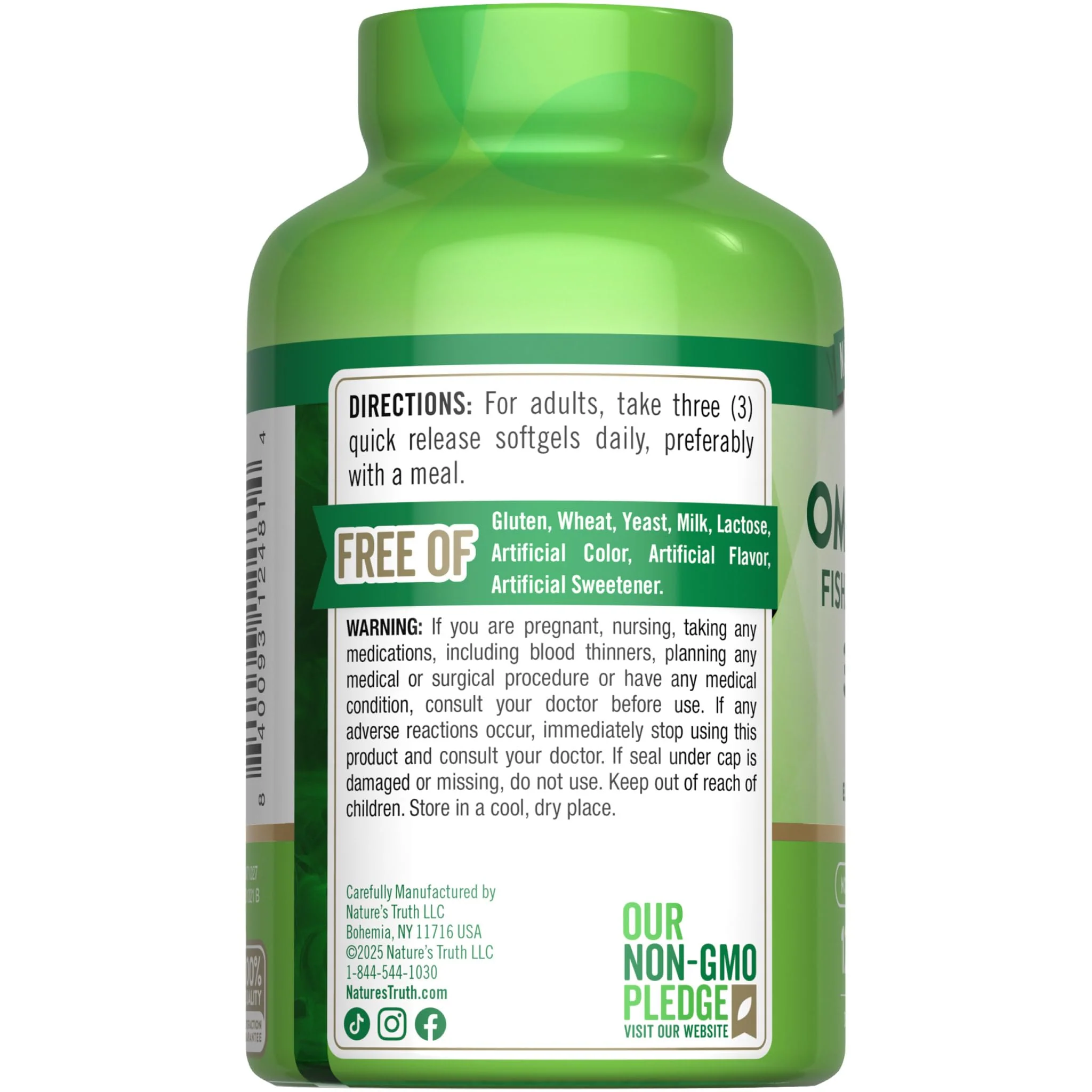 Nature's Truth Omega 3-6-9 Softgels – Triple Strength 3600 mg | Pack of 2 - Image 7
