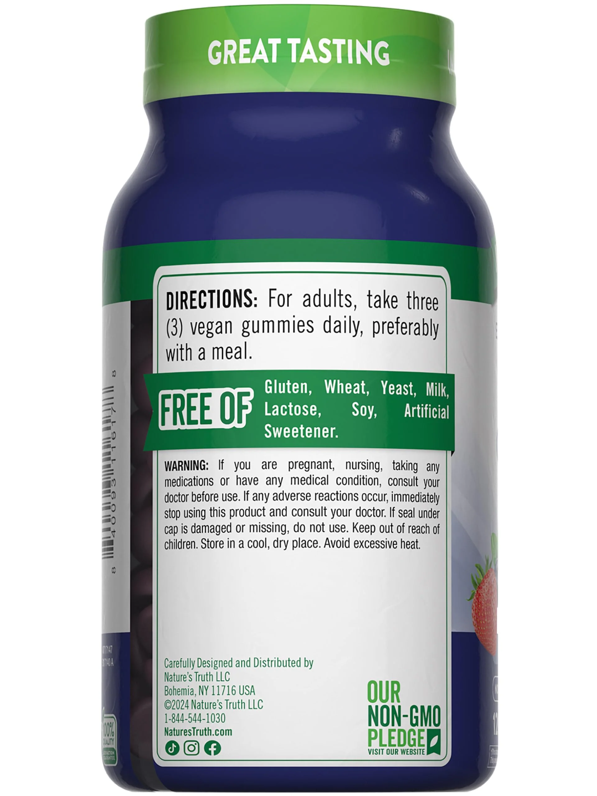 Nature's Truth Zinc Gummies for Adults - 50 mg Zinc Citrate, 120 Count, Vegan, Gluten Free | Mixed Berry (Pack of 2) - Image 8