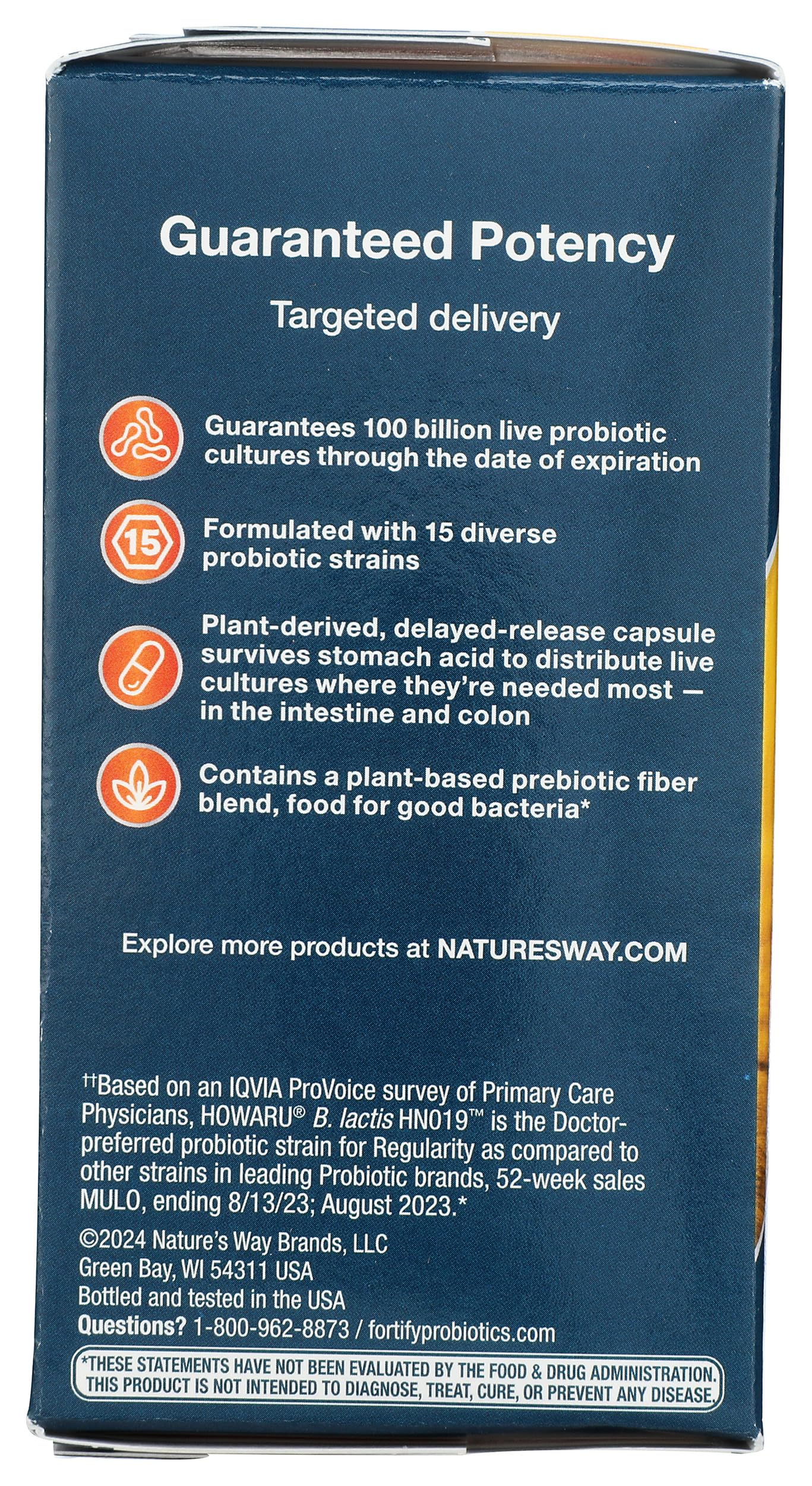 Nature's Way Fortify Optima Daily Probiotic — 100B CFUs, 15 Strains, 30 Count - Image 6