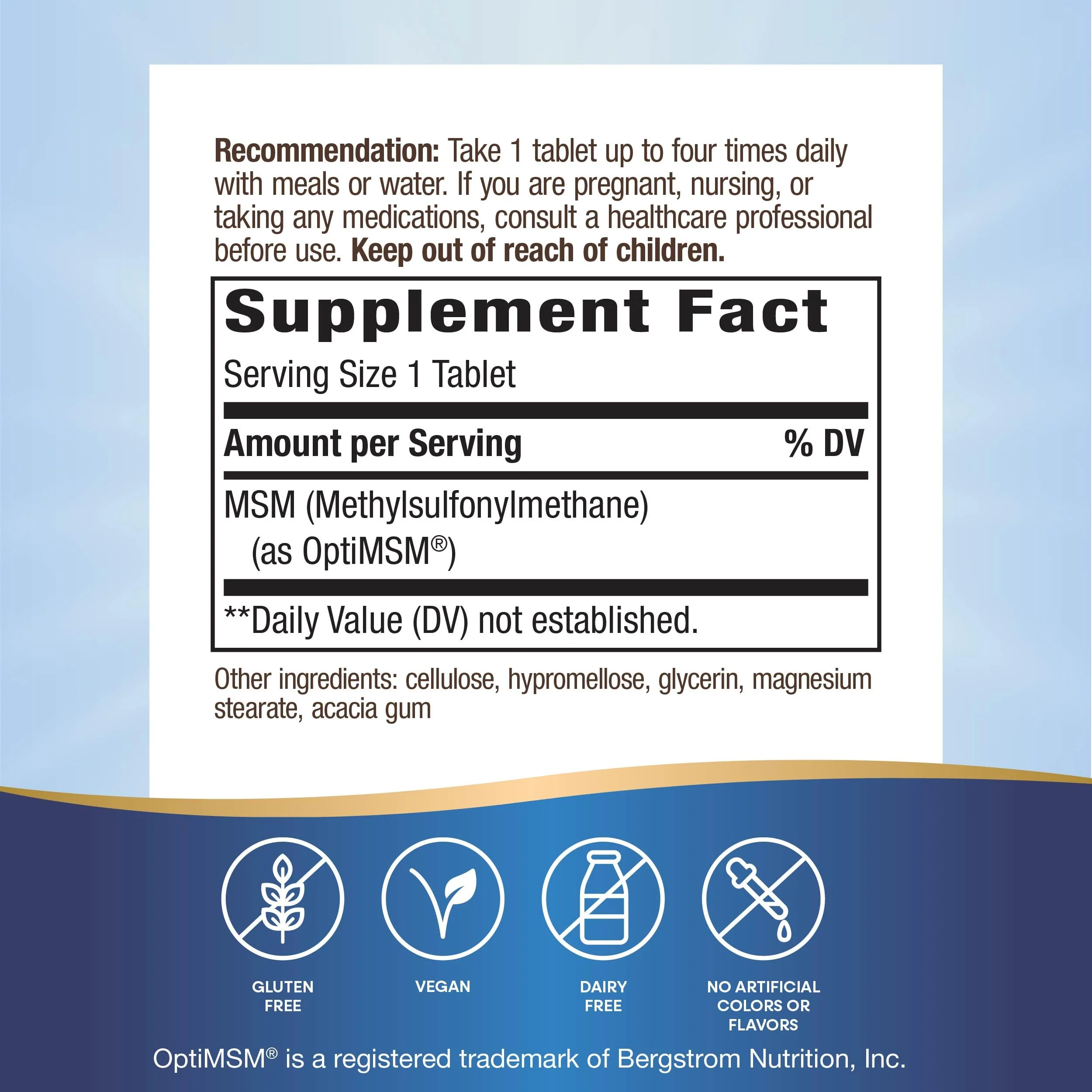 Nature's Way MSM 1000 mg – Joint Health Supplement* (Gluten-Free & Vegan) | 200 Tablets Pack of 2 - Image 3