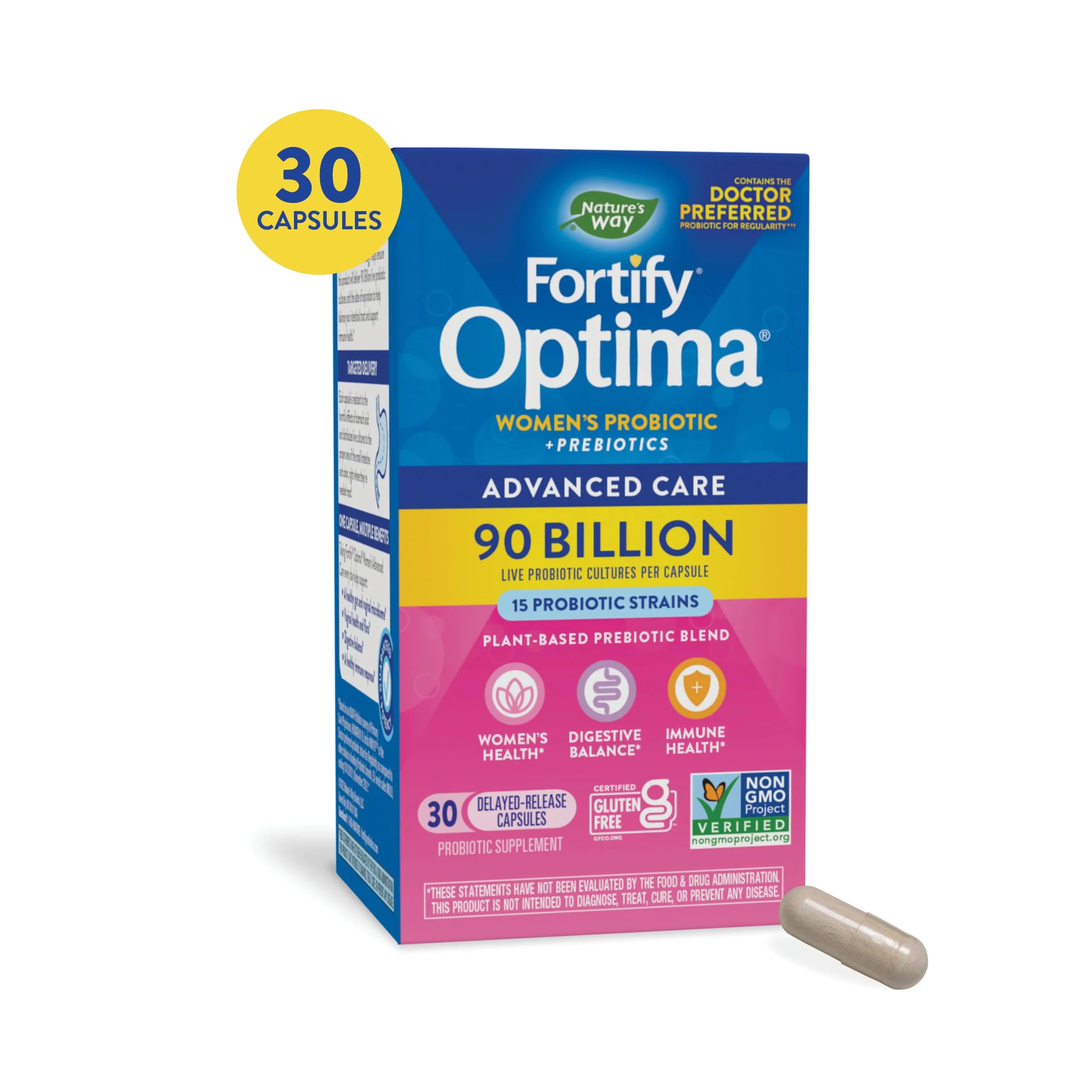 Nature's Way Primadophilus Optima Women's Probiotics 90B CFU - 30 Vegetarian Capsules - Image 3