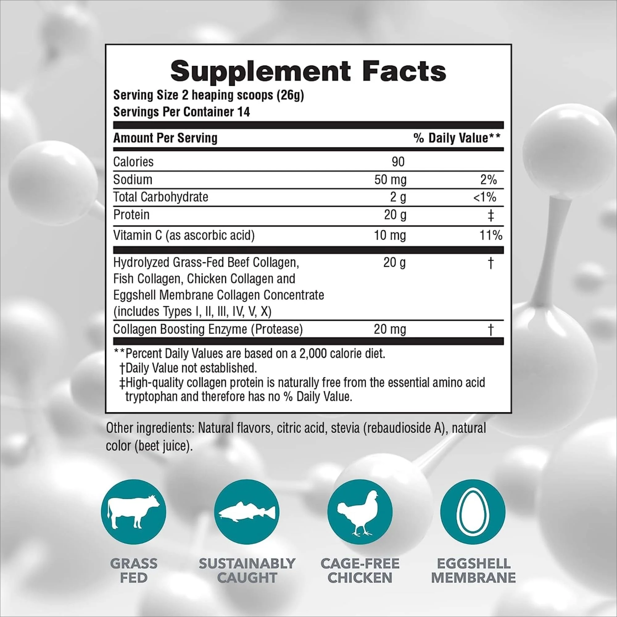 NaturesPlus Collagen Peptides Berry Lemonade – 0.8 lb Powder (Pack of 2) for Hair, Skin, Nails & Joints - Image 2