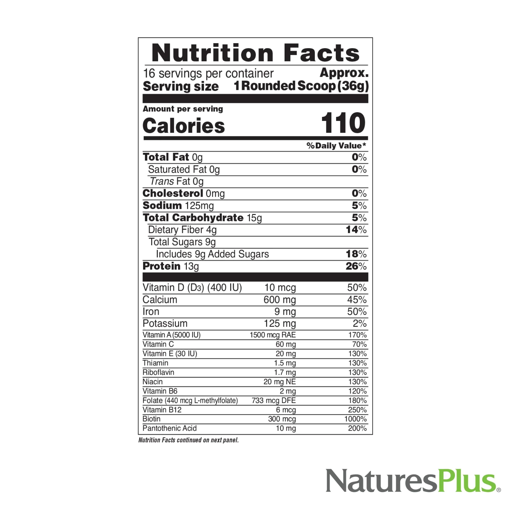 NaturesPlus FRUITEIN Revitalizing Green Foods Shake – Plant-Based Protein, 16 Servings - Image 6