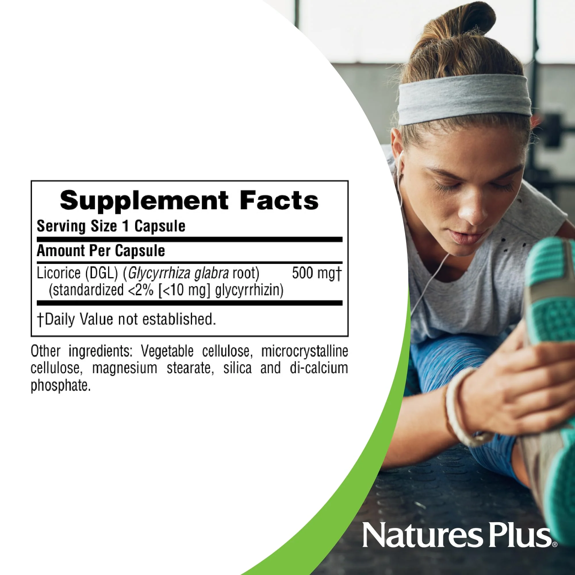 NaturesPlus Herbal Actives Licorice (DGL) 500 mg - 60 Capsules (Pack of 3) | Digestive Support & Well-Being - Image 5