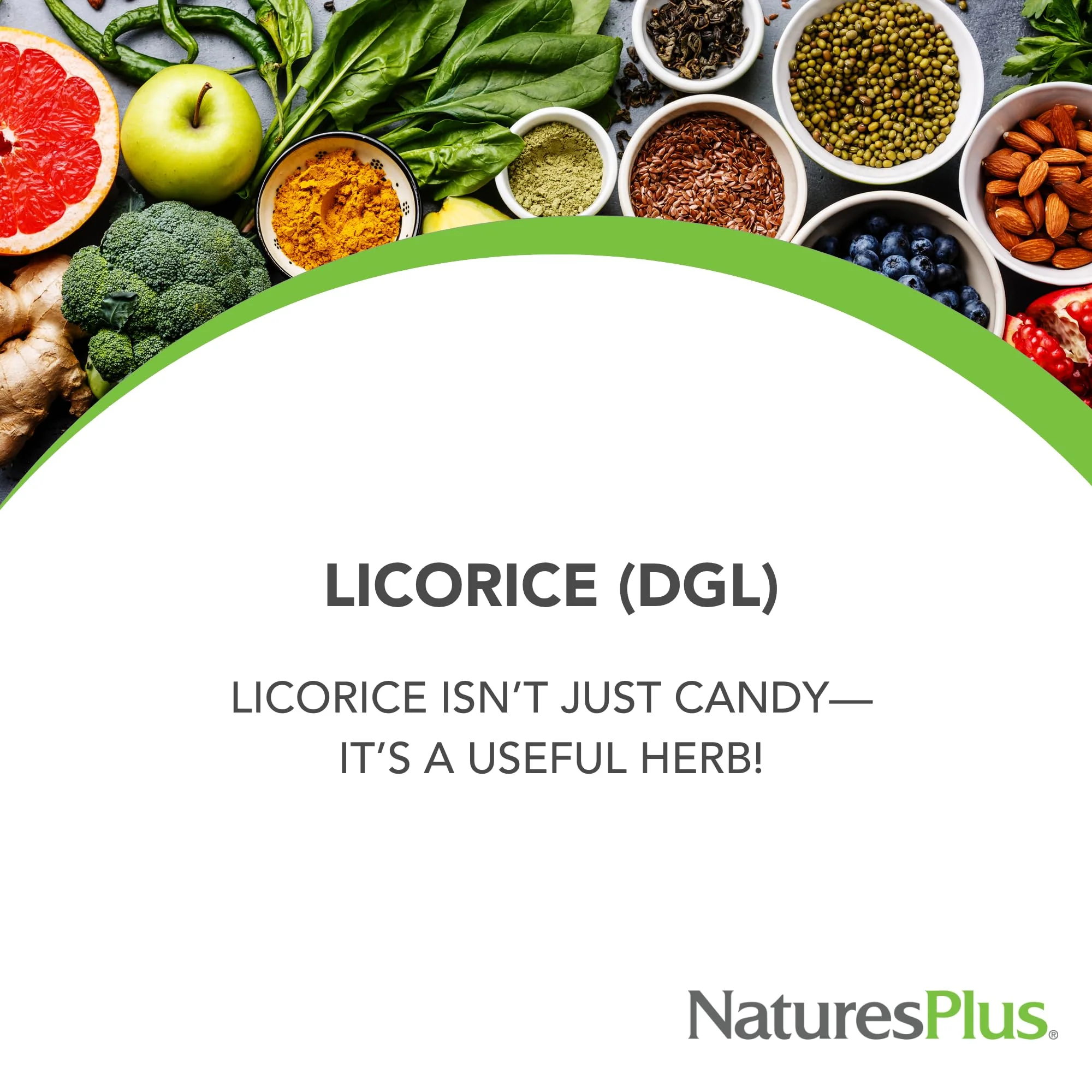 NaturesPlus Herbal Actives Licorice (DGL) 500 mg — 60 Veg Capsules (Pack of 4) | Supports Digestion - Image 3