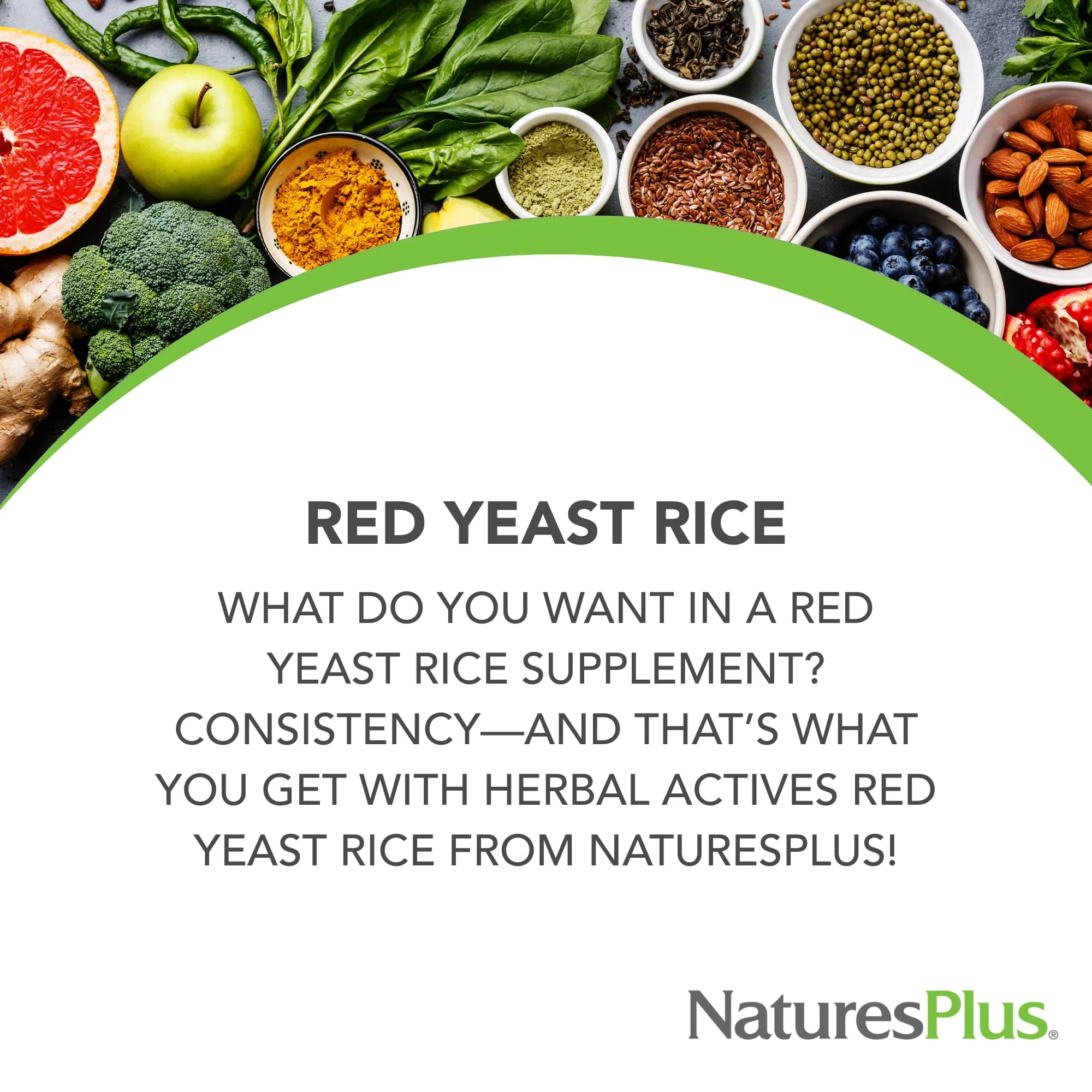 NaturesPlus Herbal Actives Red Yeast Rice 1200 mg - 120 Capsules | Non-GMO, Vegan, Gluten Free - Image 3