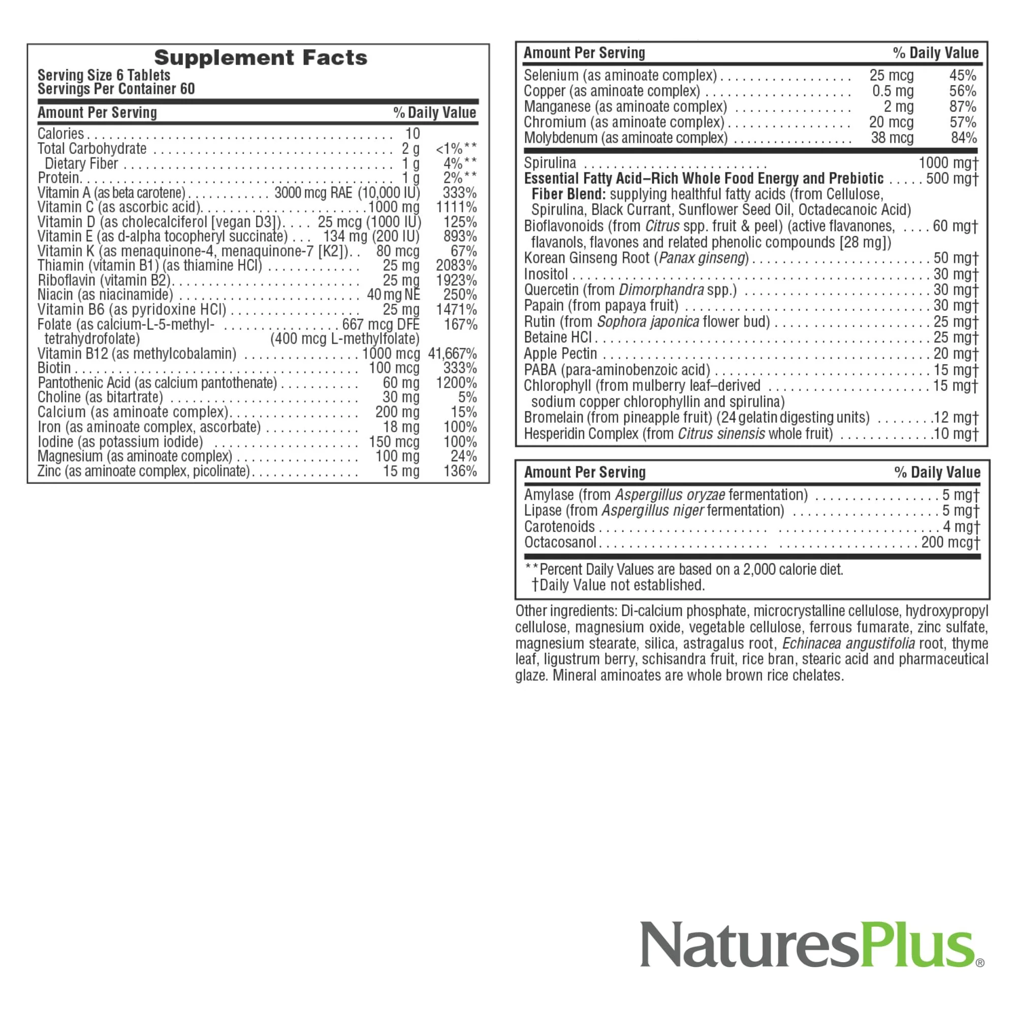 NaturesPlus Source of Life 360 Mini-Tabs – Multivitamin & Mineral, Gluten Free, Vegetarian | 120 Servings - Image 5