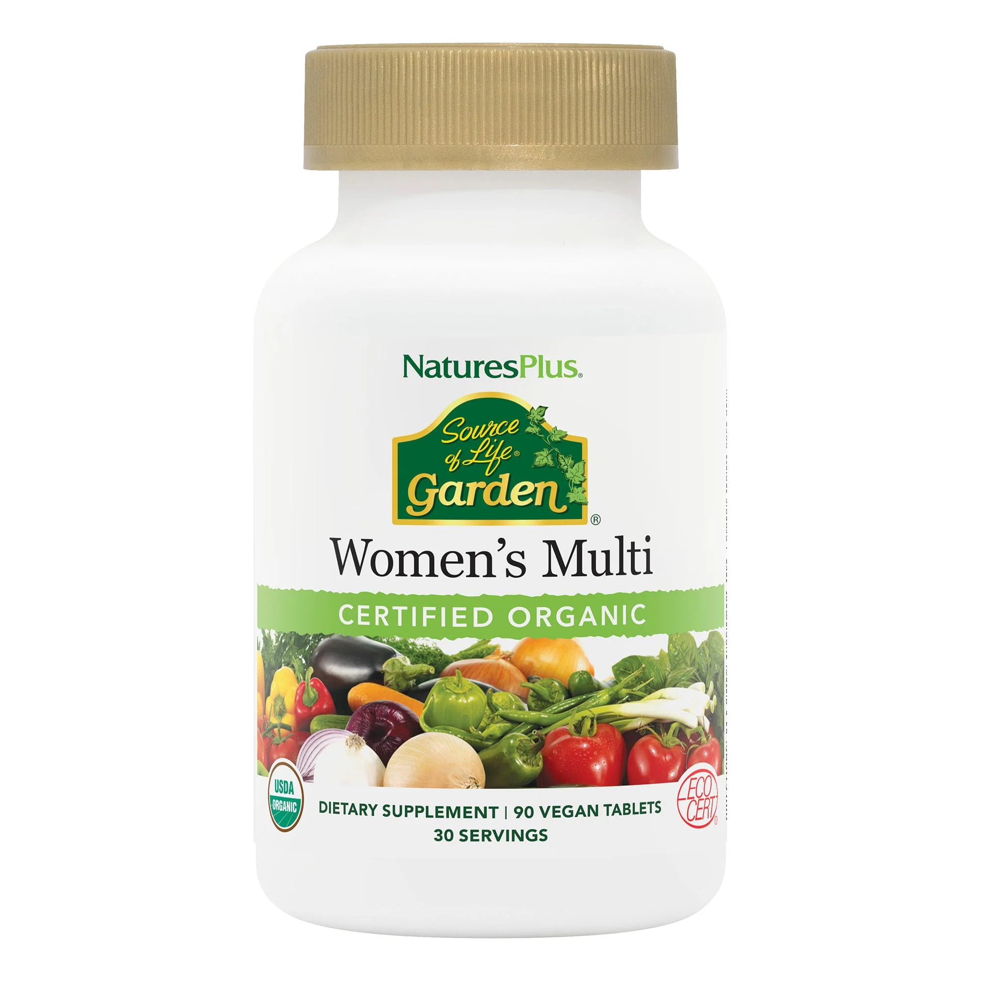 NaturesPlus Source of Life Garden Organic Women's Multivitamin - 90 Vegan Tablets (30 Servings) - Image 7