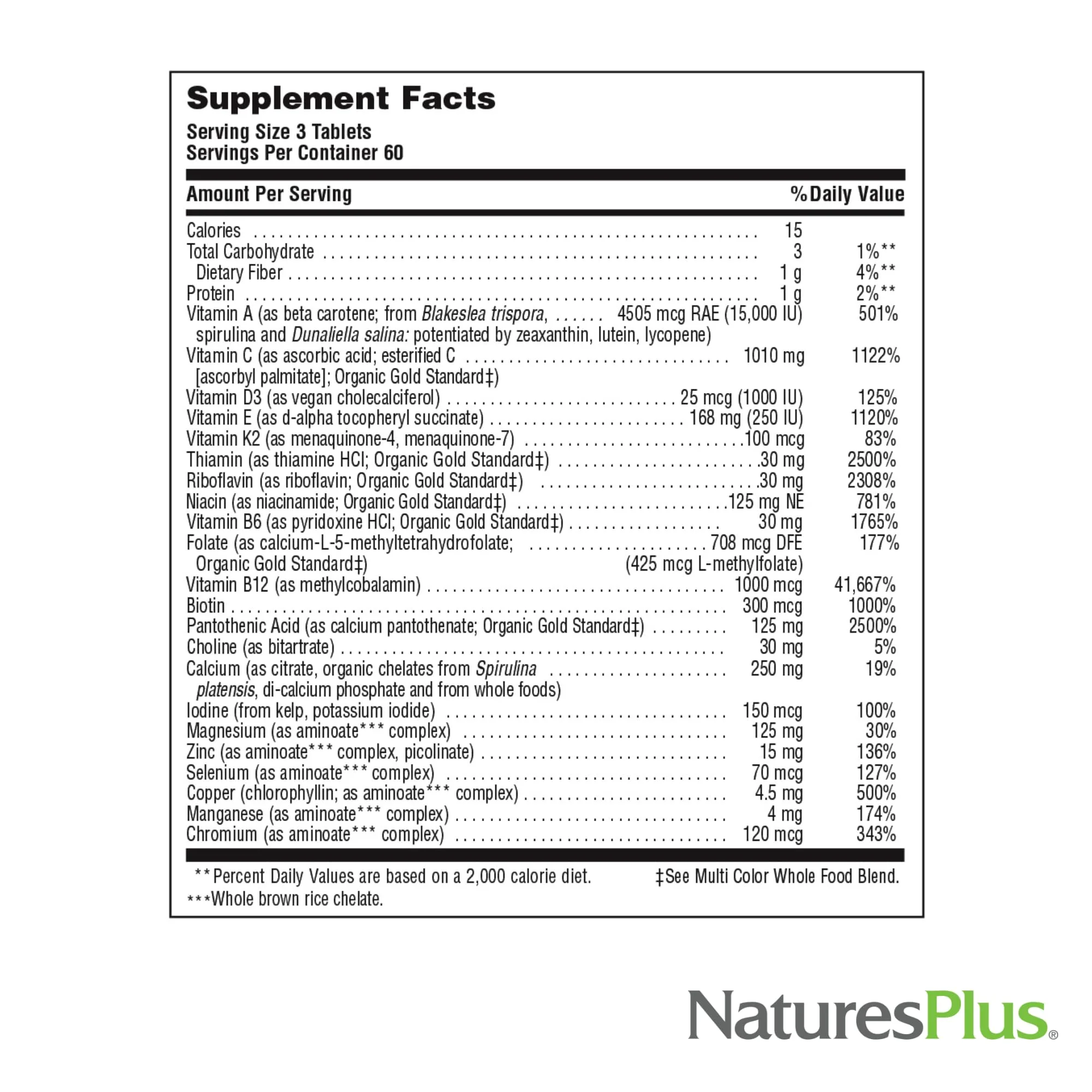 NaturesPlus Source of Life Gold Multivitamin – 180 Tablets, Blood & Bone Support, Immune Health | 60 Servings - Image 10